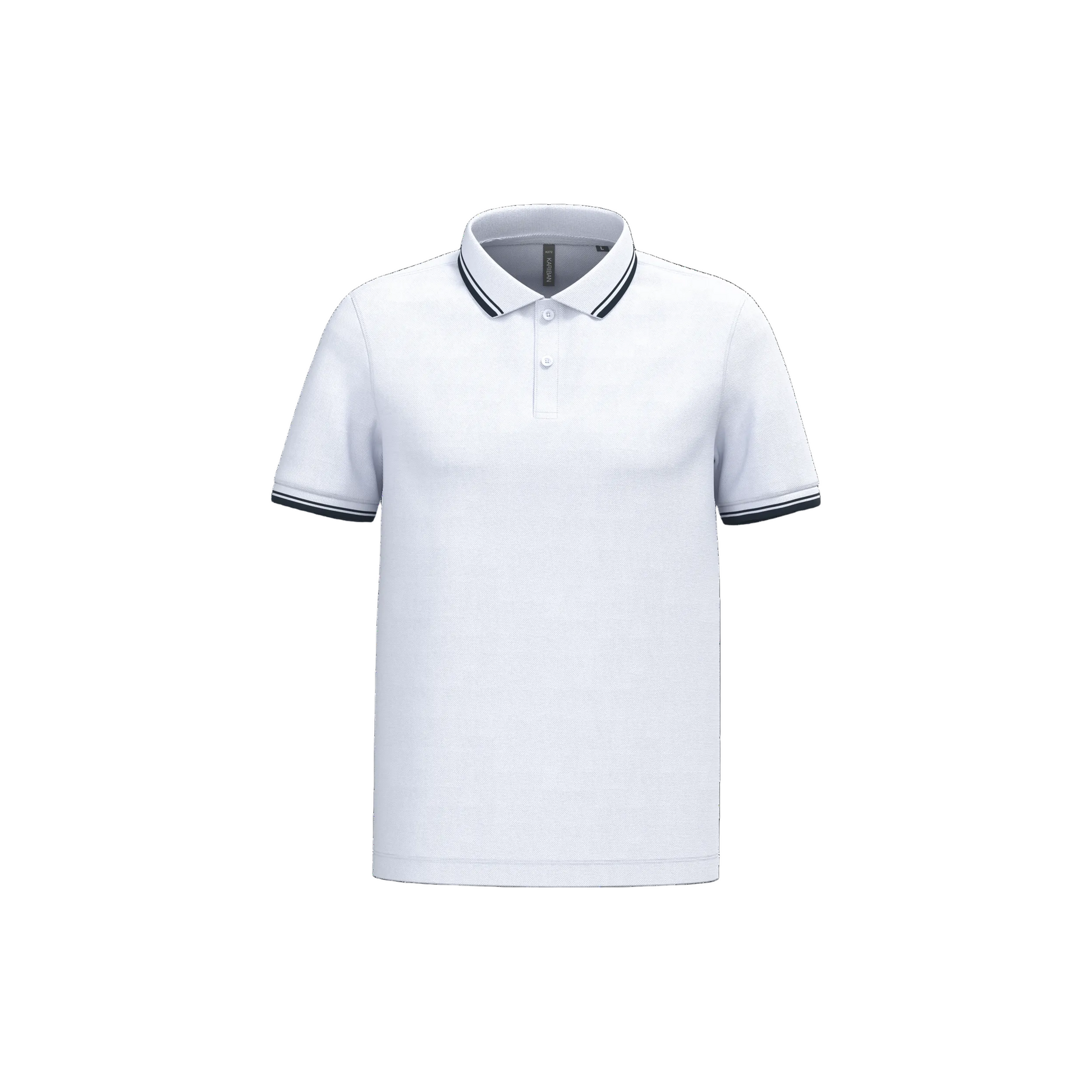 POLO HOMME MANCHES COURTES À LISERÉS CONTRASTÉS - K272
