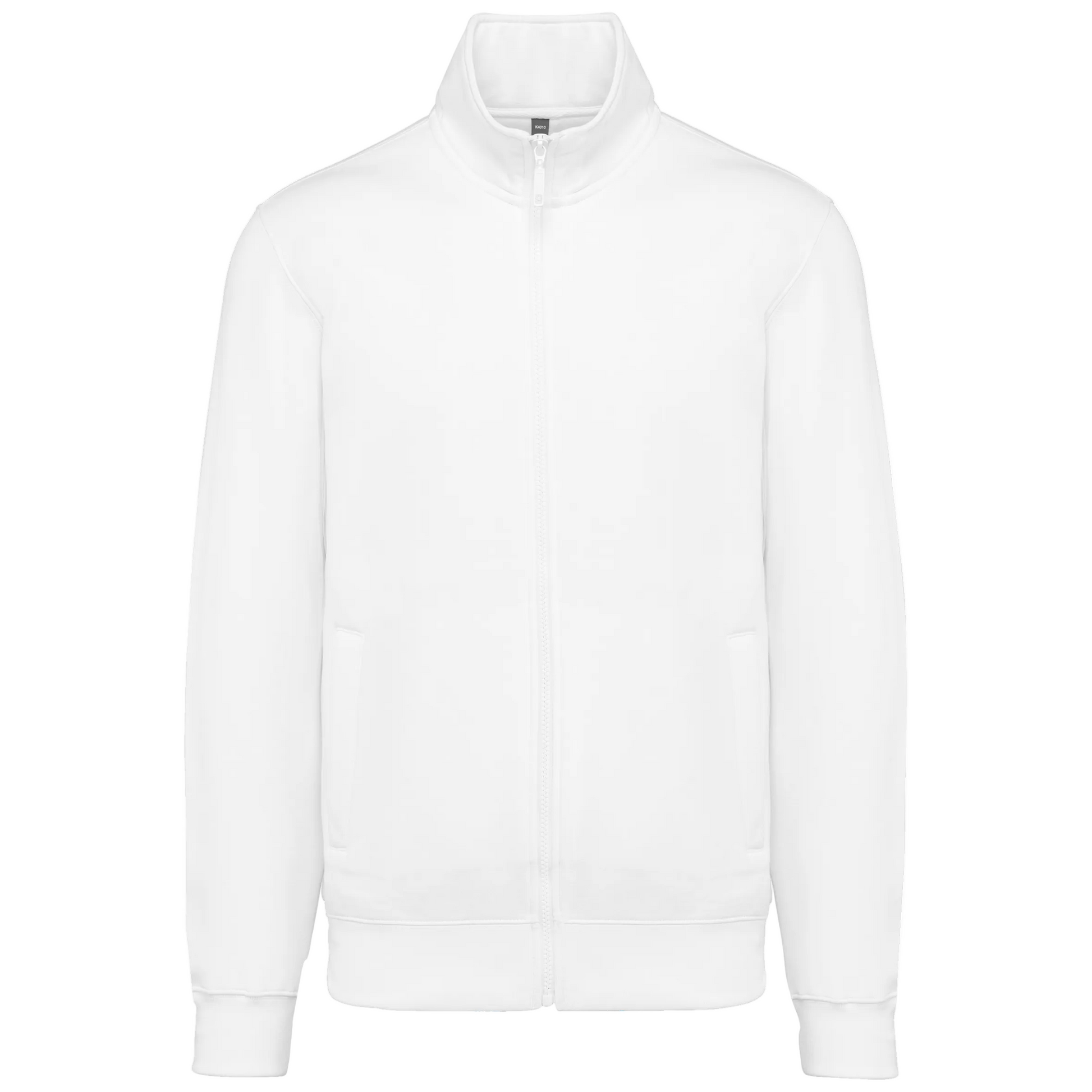 VESTE MOLLETON GRATTÉ HOMME - K4010 TOPTEX-WHITE