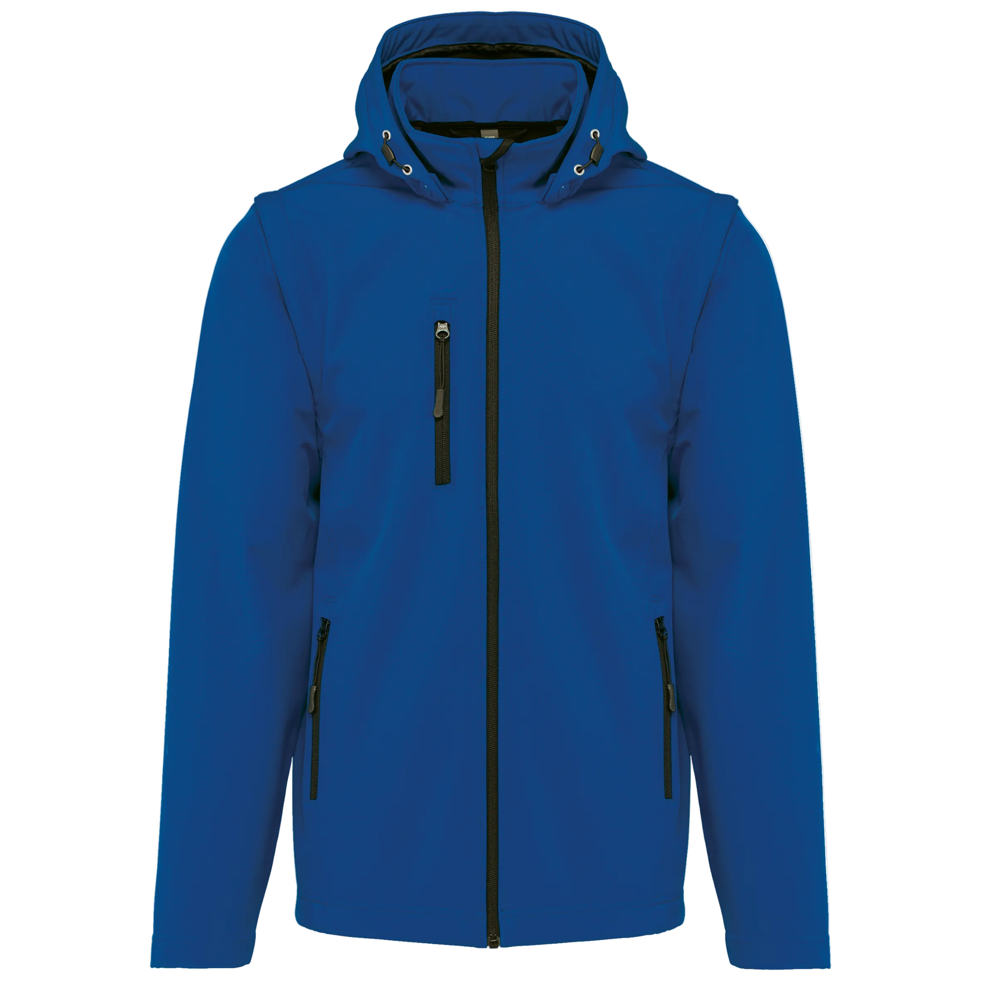VESTE SOFTSHELL 3 COUCHES À CAPUCHE AVEC MANCHES AMOVIBLES UNISEXE - K422 TOPTEX-BLACK