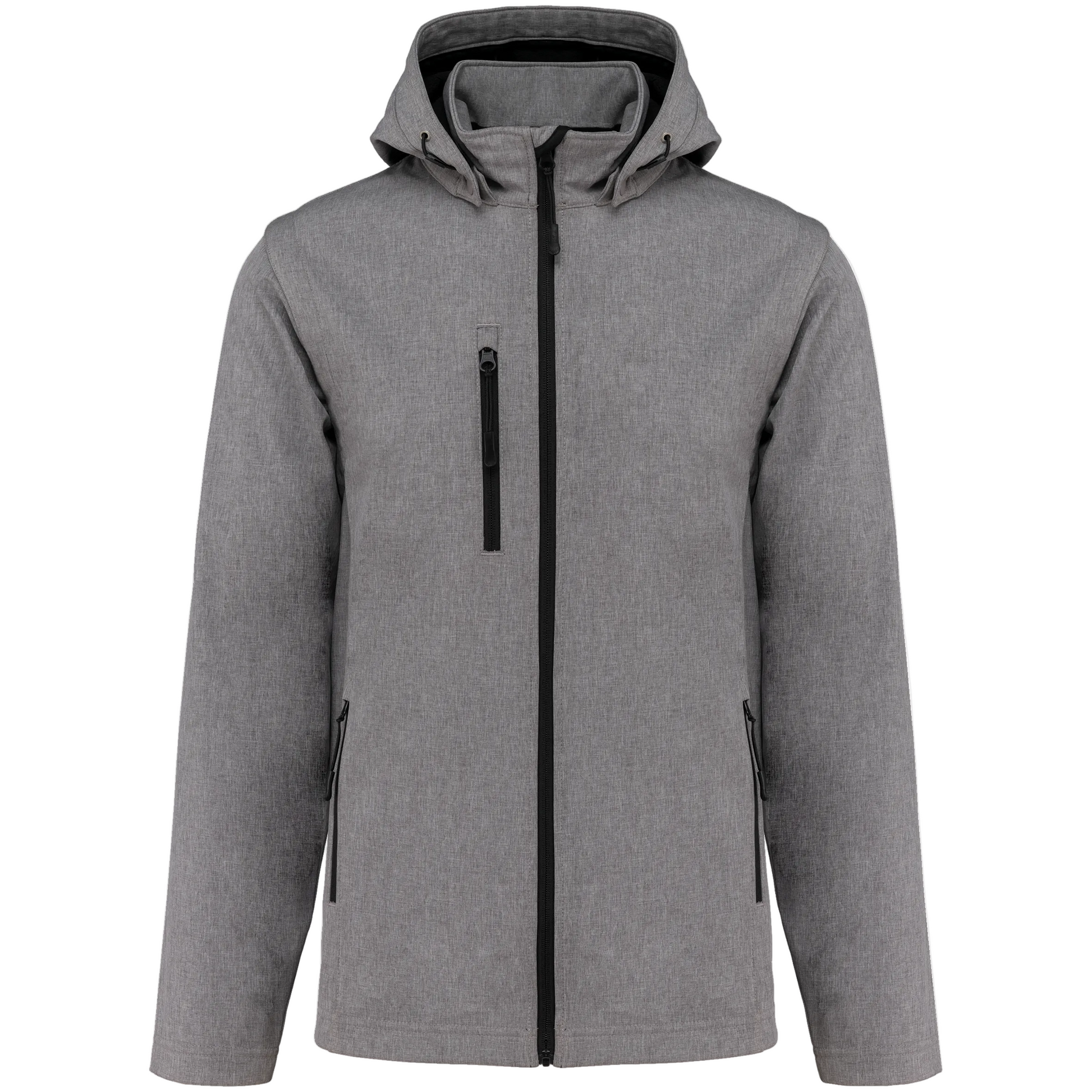 VESTE SOFTSHELL 3 COUCHES À CAPUCHE AVEC MANCHES AMOVIBLES UNISEXE - K422 TOPTEX-BLACK