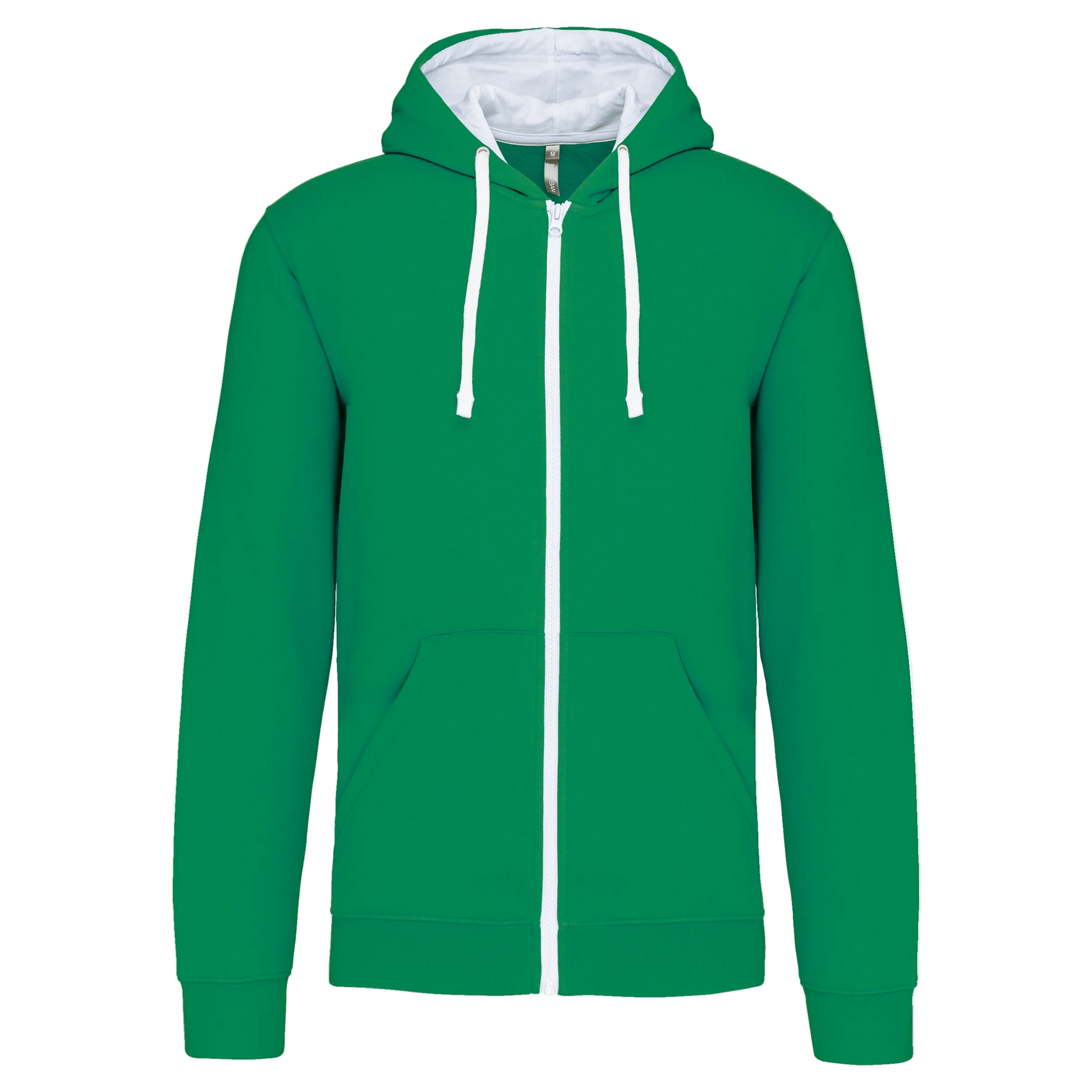 SWEAT-SHIRT ZIPPÉ CAPUCHE CONTRASTÉE - K466 TOPTEX-BLACK-FINE-GREY