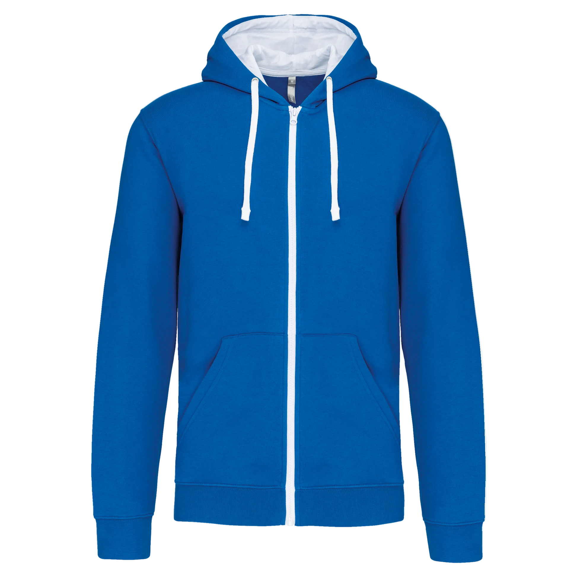 SWEAT-SHIRT ZIPPÉ CAPUCHE CONTRASTÉE - K466 TOPTEX-BLACK-FINE-GREY