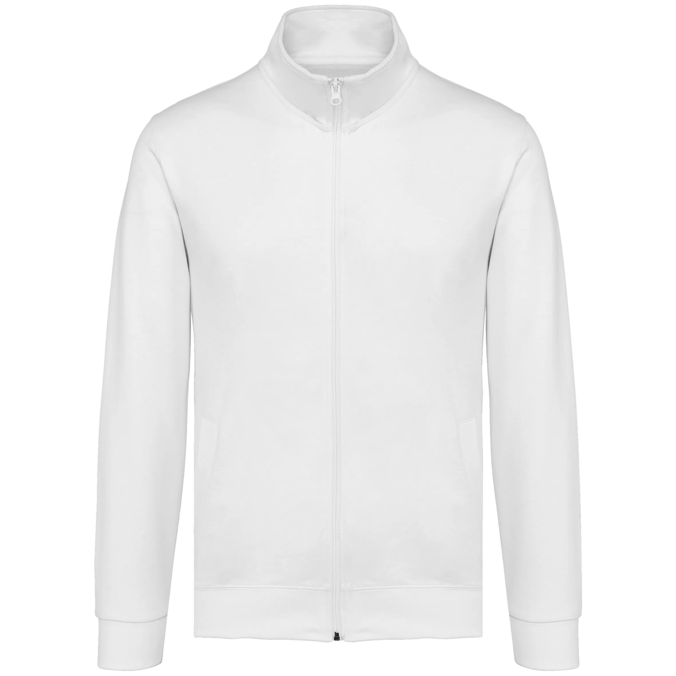 Image of VESTE MOLLETON ZIPPÉE HOMME - K472 TOPTEX-WHITE