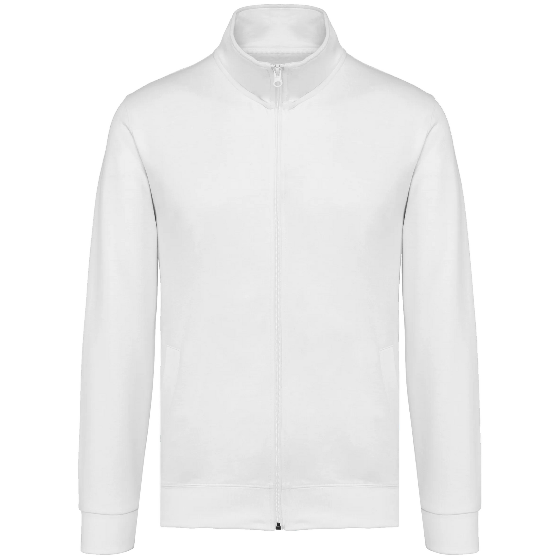 VESTE MOLLETON ZIPPÉE HOMME - K472 TOPTEX-WHITE