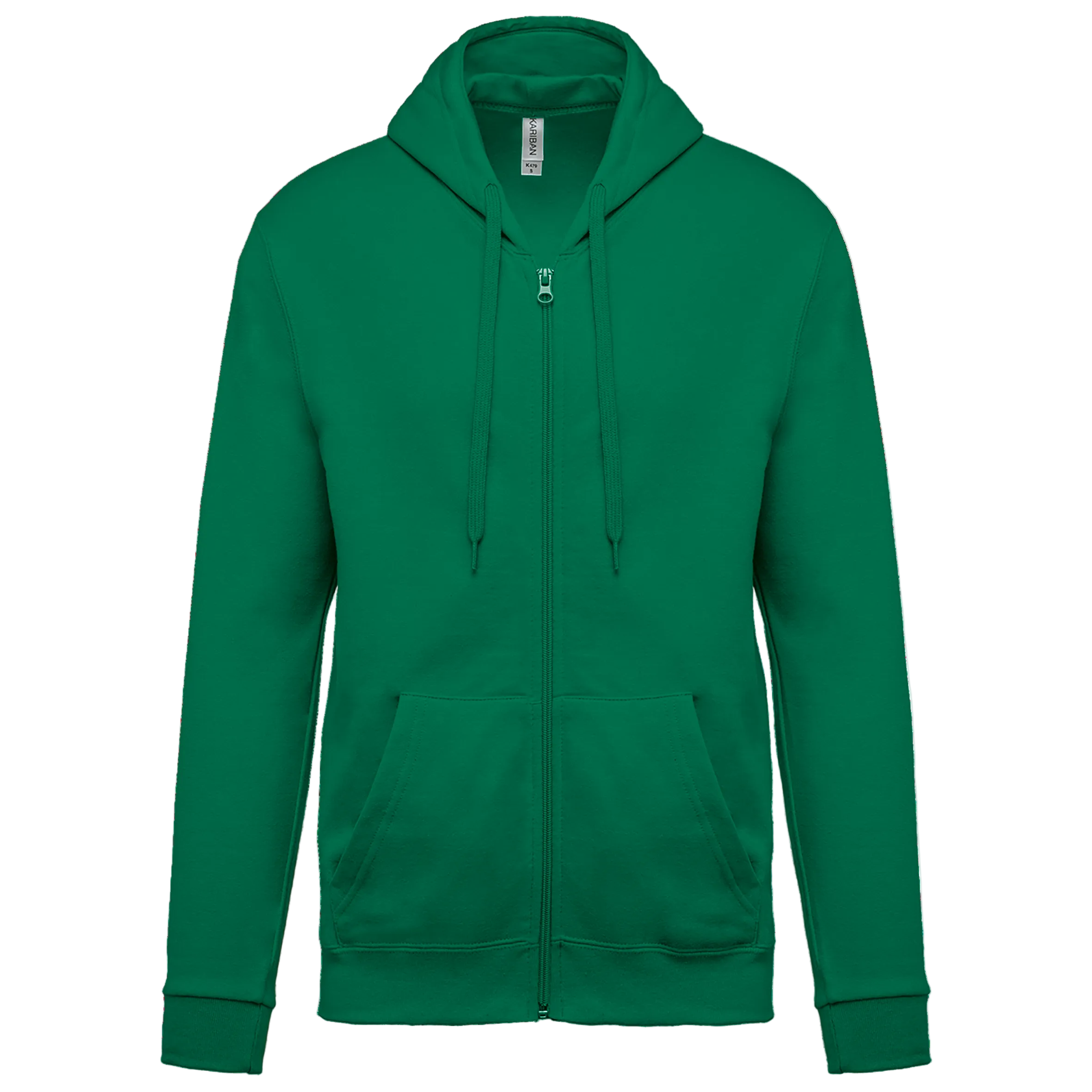 Image of SWEAT-SHIRT ZIPPÉ CAPUCHE UNISEXE - K479 TOPTEX-BLACK