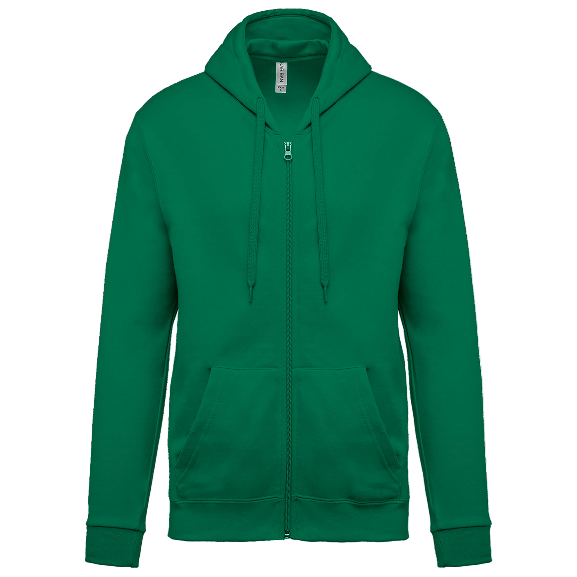 SWEAT-SHIRT ZIPPÉ CAPUCHE UNISEXE - K479 TOPTEX-BLACK