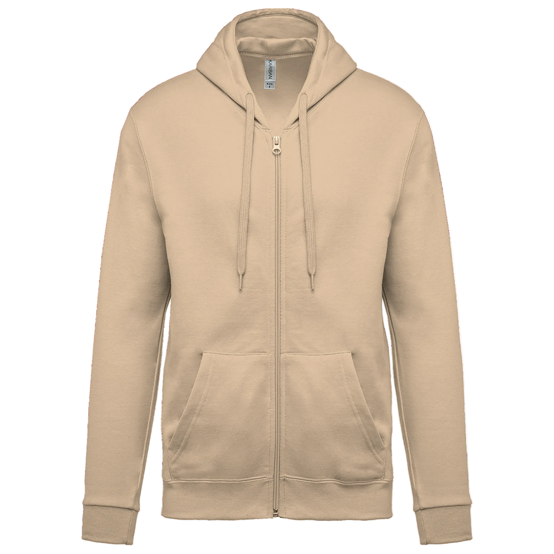 SWEAT-SHIRT ZIPPÉ CAPUCHE UNISEXE - K479 TOPTEX-BLACK
