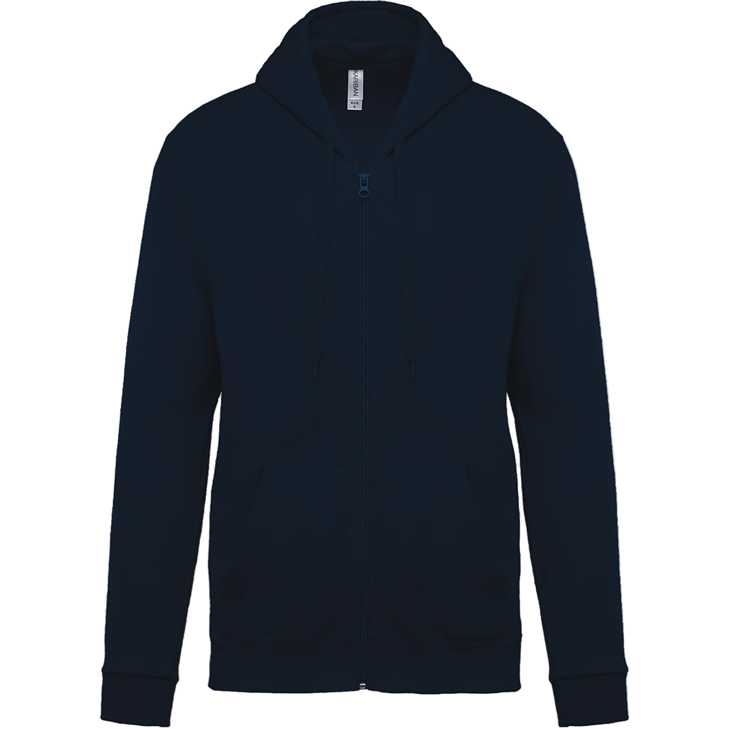 Image of SWEAT-SHIRT ZIPPÉ CAPUCHE UNISEXE - K479 TOPTEX-BLACK