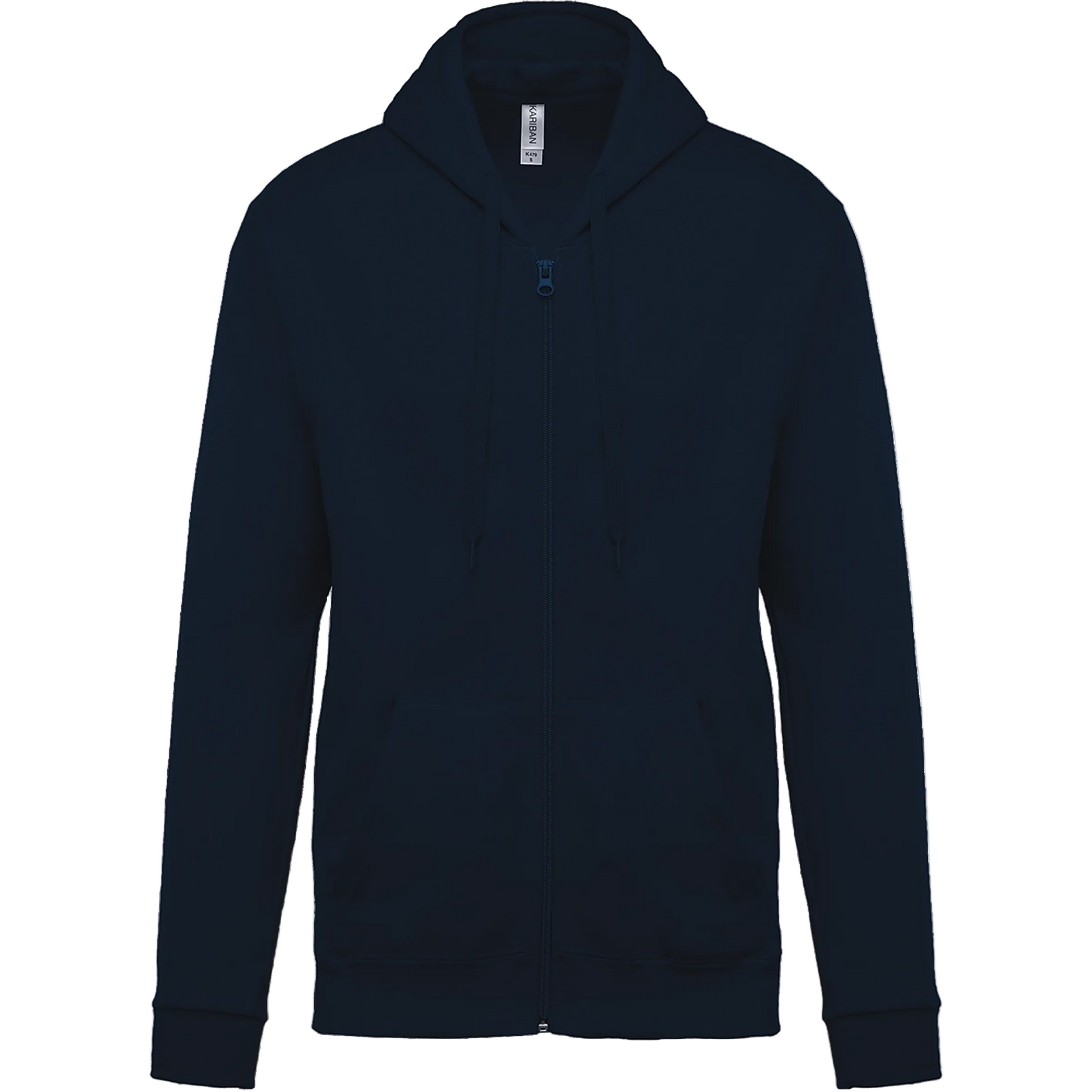 SWEAT-SHIRT ZIPPÉ CAPUCHE UNISEXE - K479 TOPTEX-BLACK