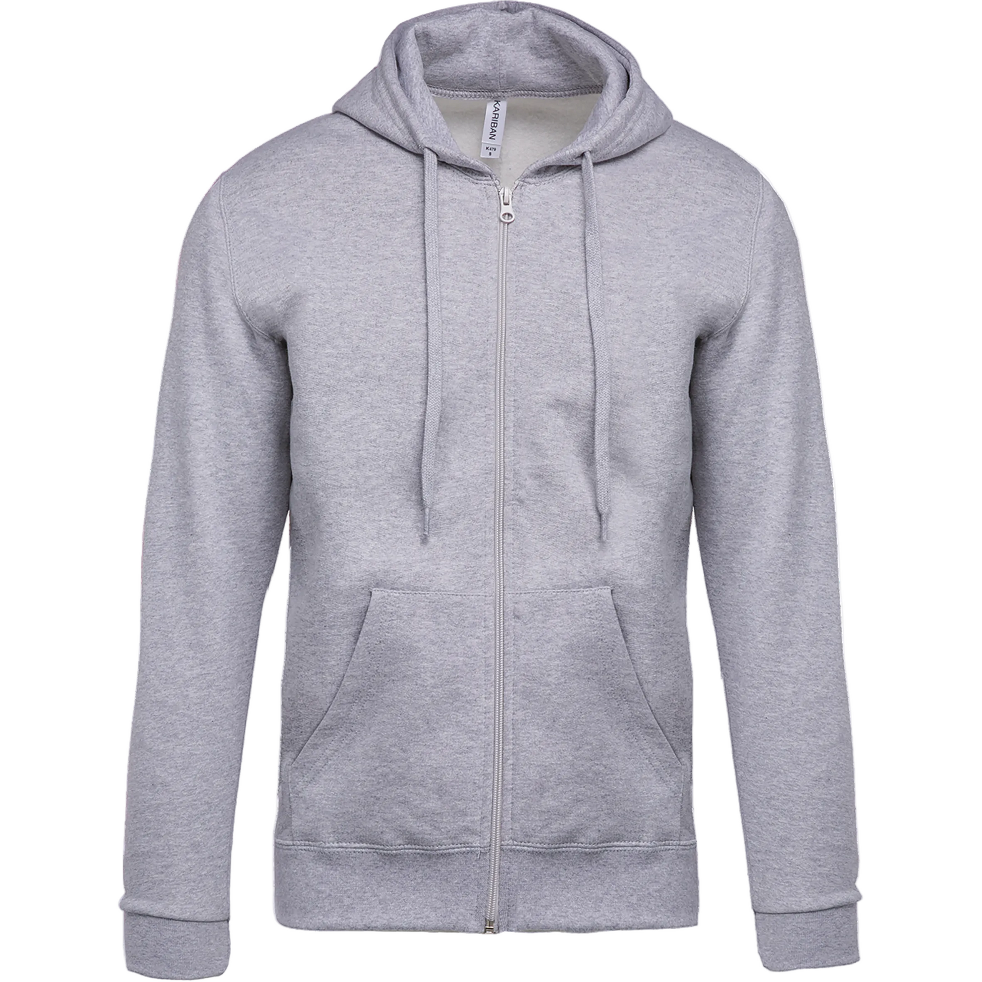 SWEAT-SHIRT ZIPPÉ CAPUCHE UNISEXE - K479 TOPTEX-BLACK