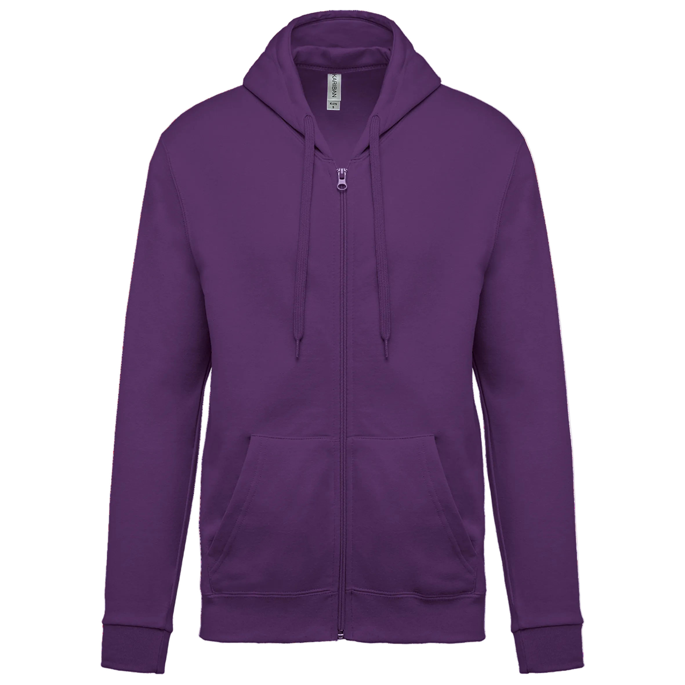 Image of SWEAT-SHIRT ZIPPÉ CAPUCHE UNISEXE - K479 TOPTEX-BLACK
