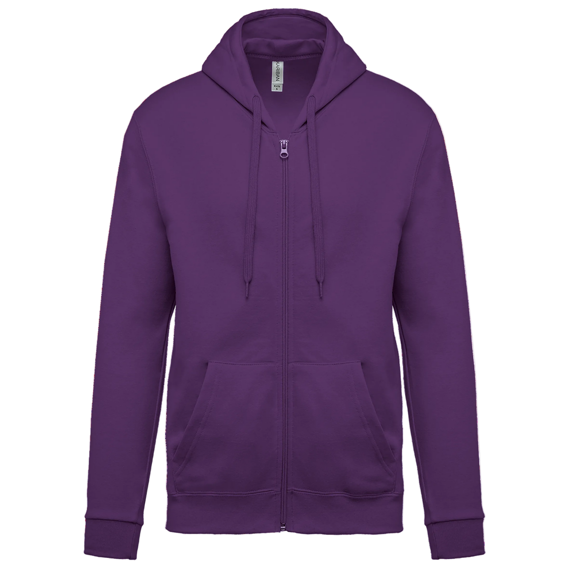 SWEAT-SHIRT ZIPPÉ CAPUCHE UNISEXE - K479 TOPTEX-BLACK