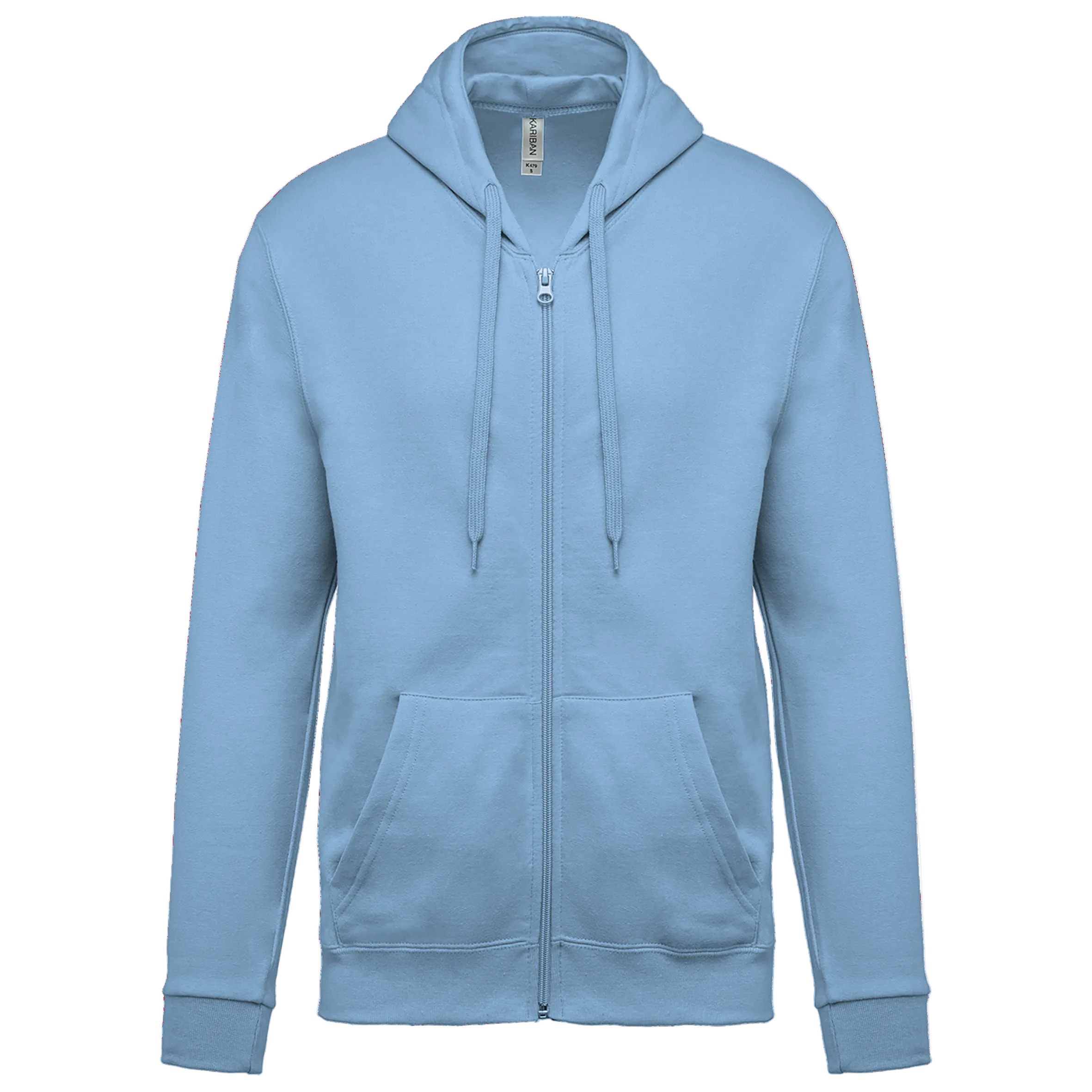 Image of SWEAT-SHIRT ZIPPÉ CAPUCHE UNISEXE - K479 TOPTEX-ASH-HEATHER