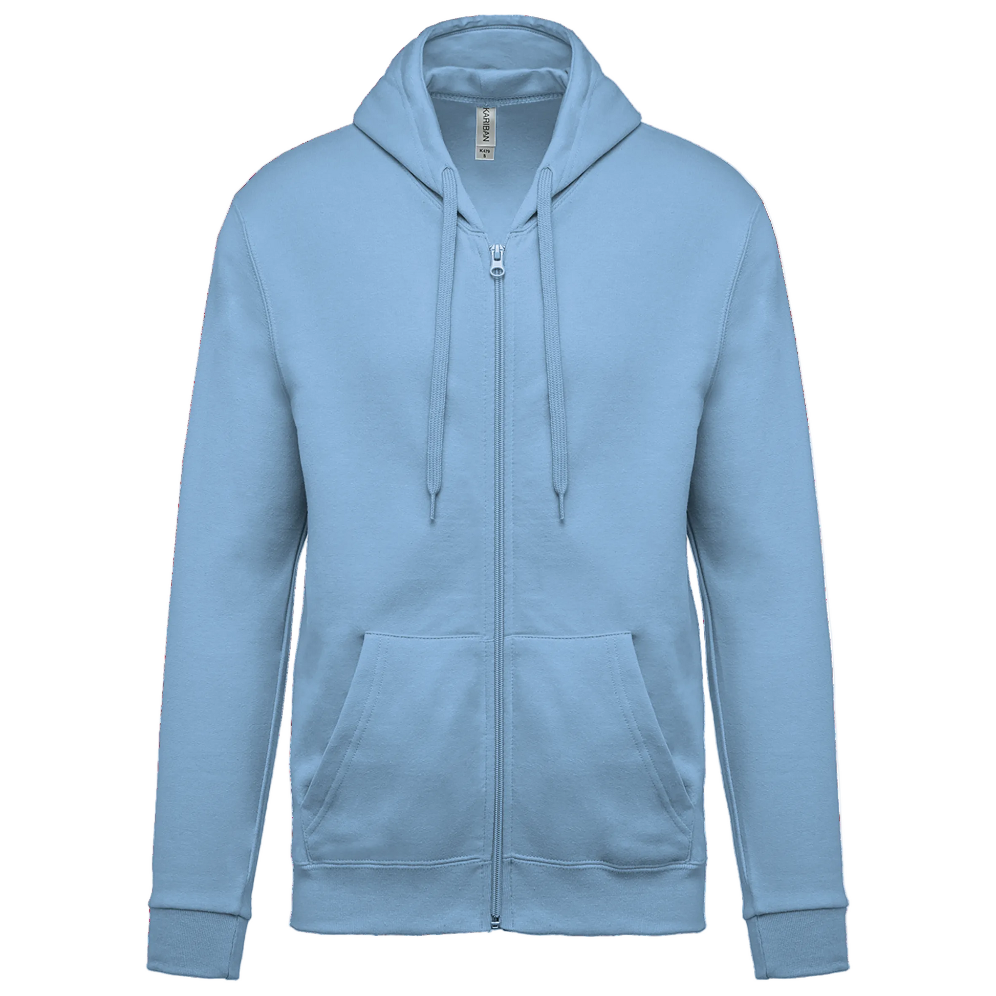 SWEAT-SHIRT ZIPPÉ CAPUCHE UNISEXE - K479 TOPTEX-ASH-HEATHER