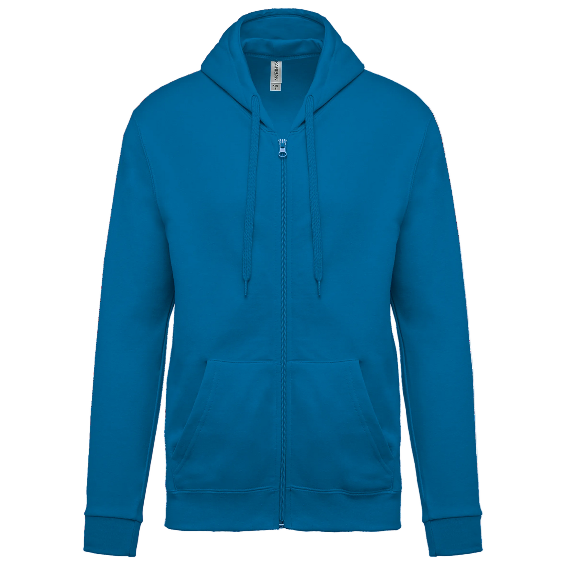 SWEAT-SHIRT ZIPPÉ CAPUCHE UNISEXE - K479 TOPTEX-ASH-HEATHER