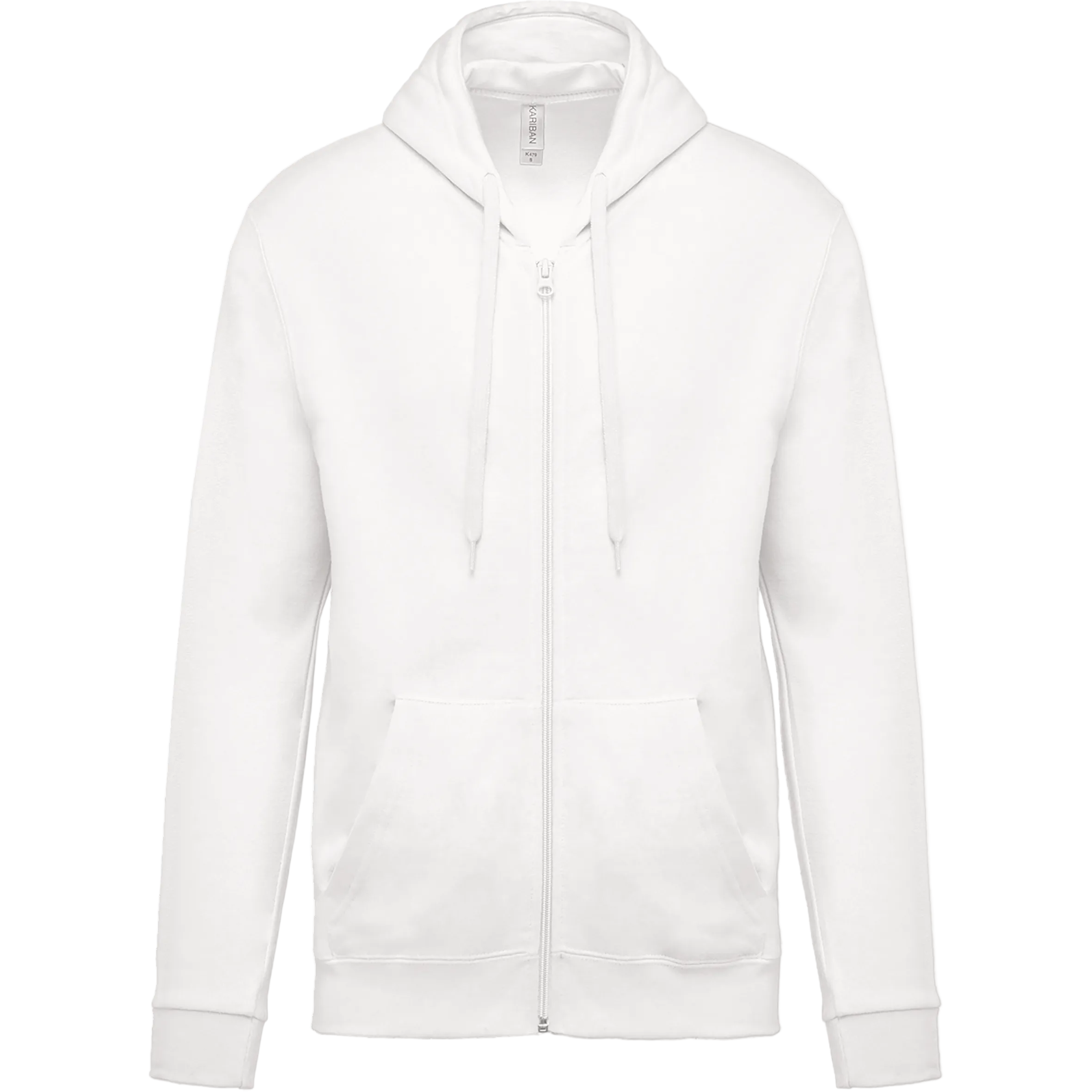 Image of SWEAT-SHIRT ZIPPÉ CAPUCHE UNISEXE - K479 TOPTEX-WHITE