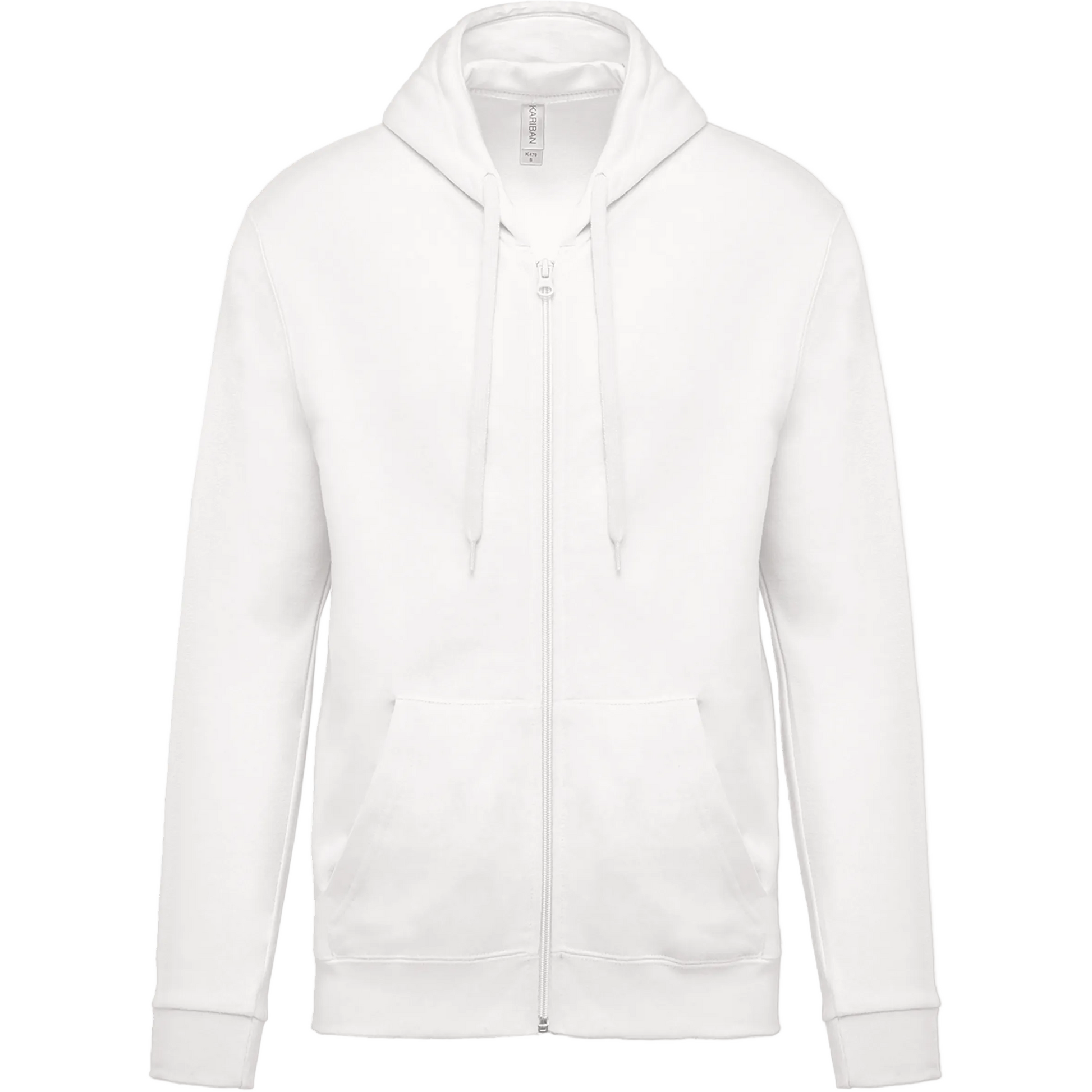 SWEAT-SHIRT ZIPPÉ CAPUCHE UNISEXE - K479 TOPTEX-WHITE