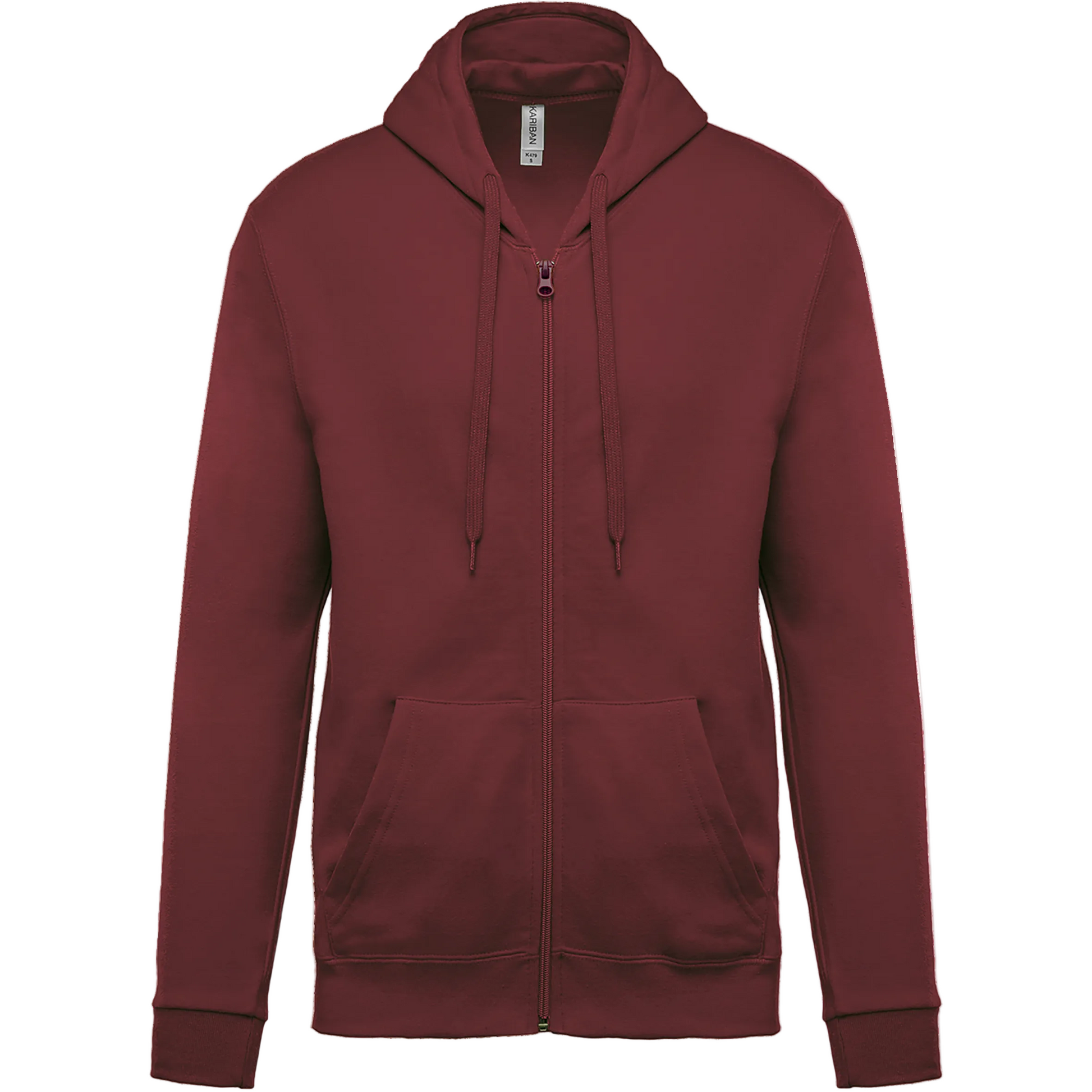 SWEAT-SHIRT ZIPPÉ CAPUCHE UNISEXE - K479 TOPTEX-ASH-HEATHER