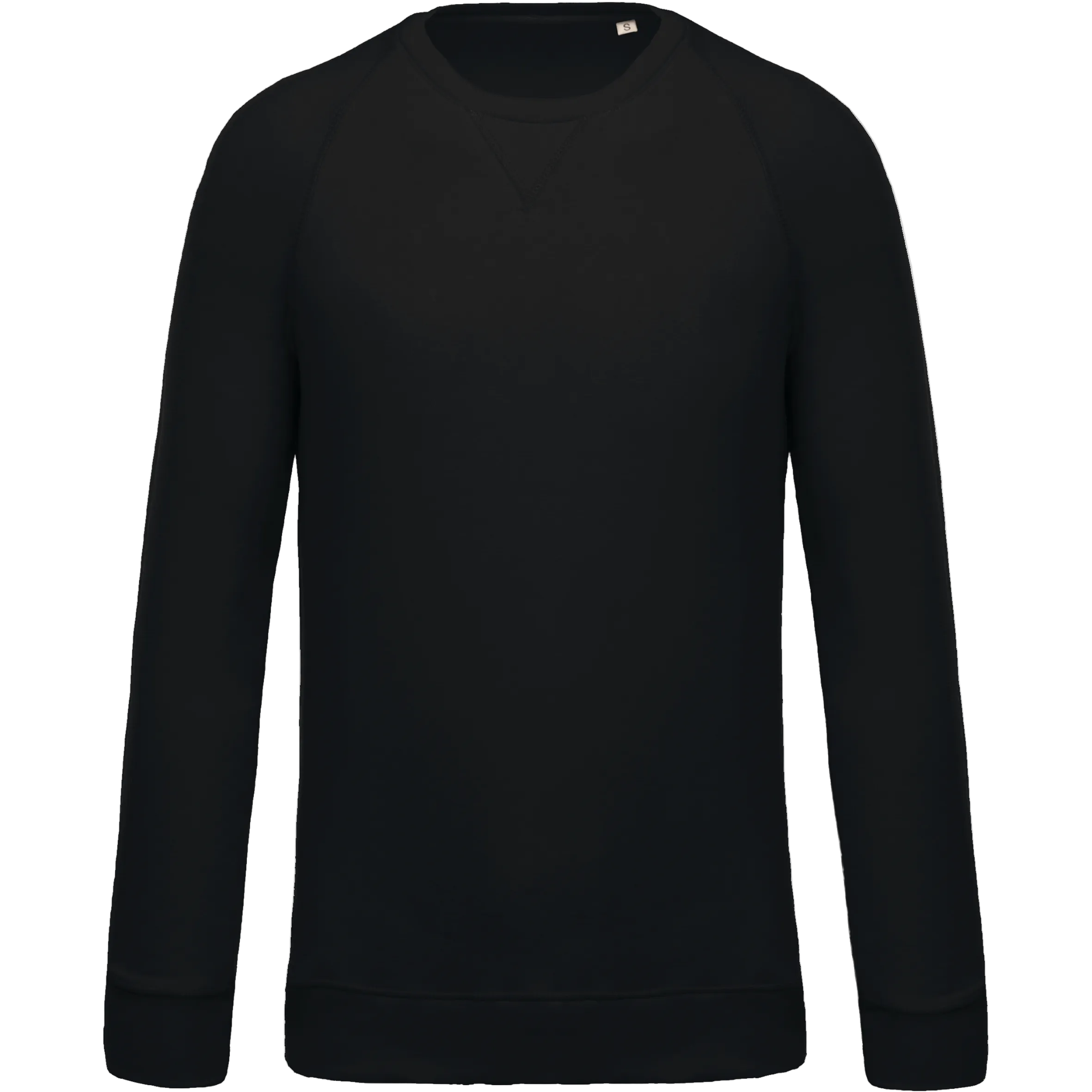 Image of SWEAT-SHIRT BIO COL ROND MANCHES RAGLAN HOMME - K480 TOPTEX-BLACK