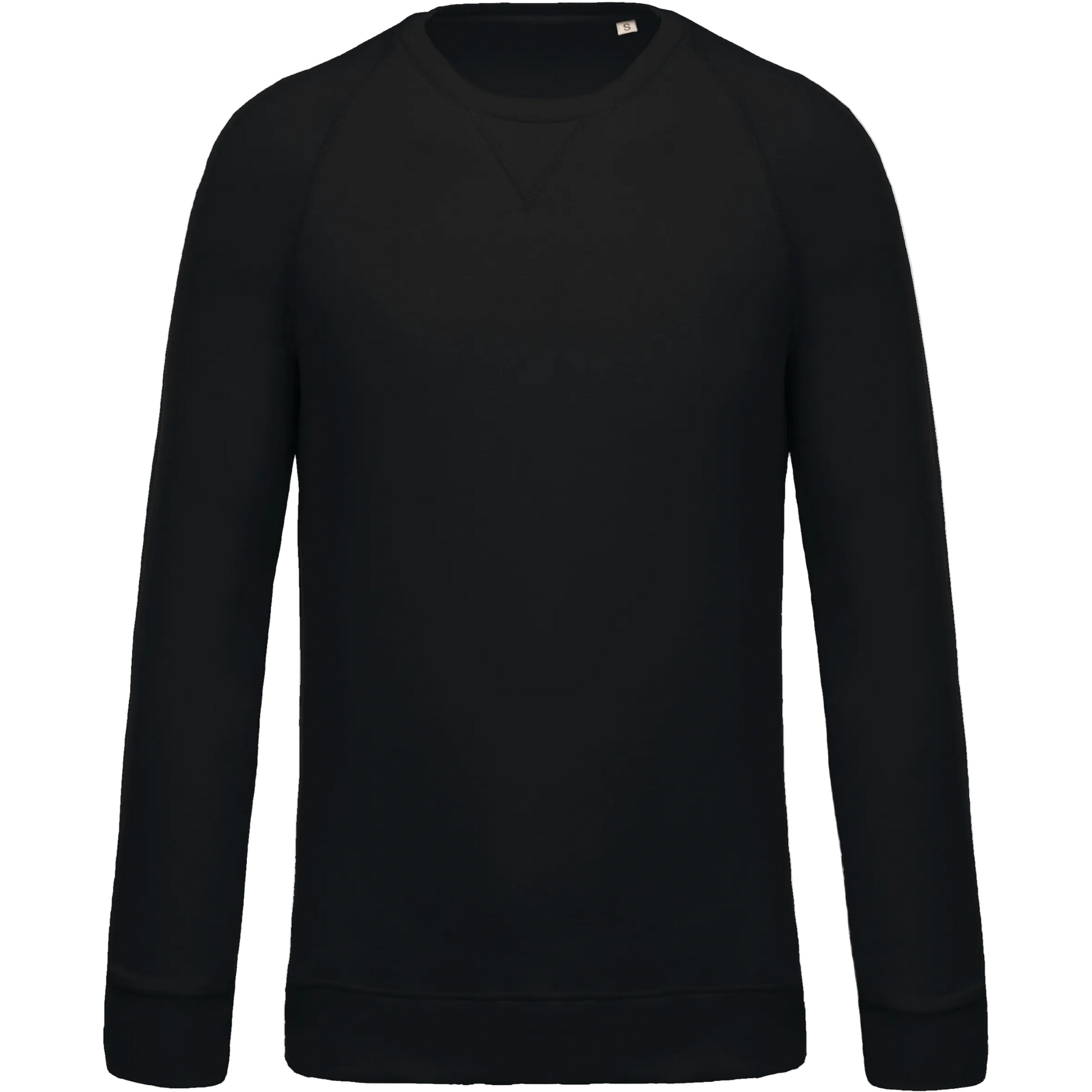 SWEAT-SHIRT BIO COL ROND MANCHES RAGLAN HOMME - K480 TOPTEX-BLACK
