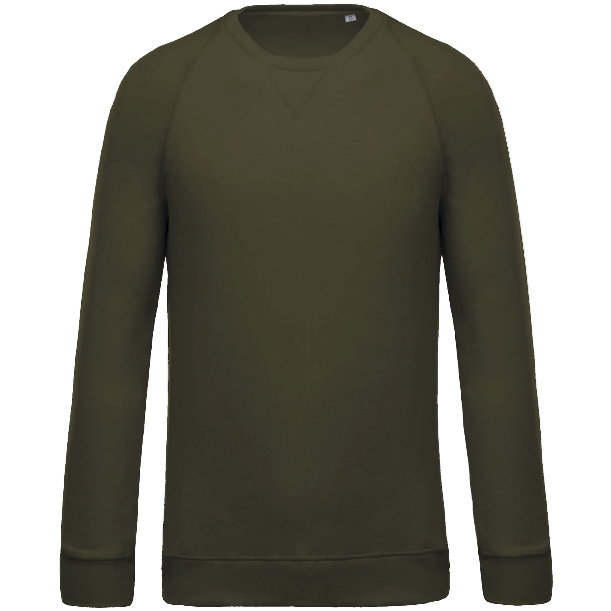 SWEAT-SHIRT BIO COL ROND MANCHES RAGLAN HOMME - K480 TOPTEX-BLACK