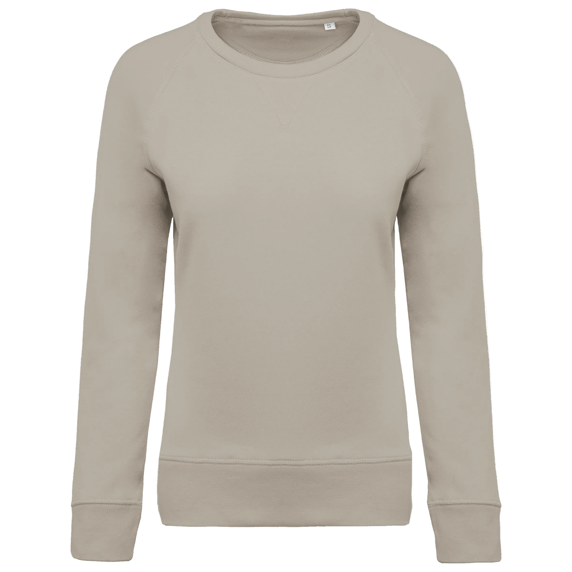 SWEAT-SHIRT BIO COL ROND MANCHES RAGLAN FEMME - K481 TOPTEX-BLACK