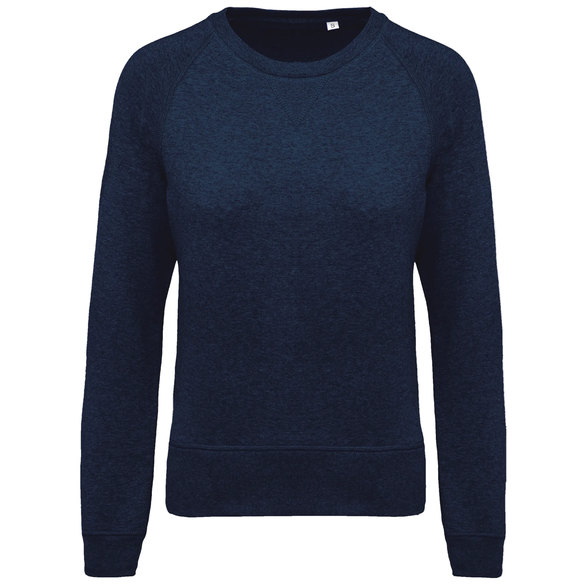 SWEAT-SHIRT BIO COL ROND MANCHES RAGLAN FEMME - K481 TOPTEX-BLACK