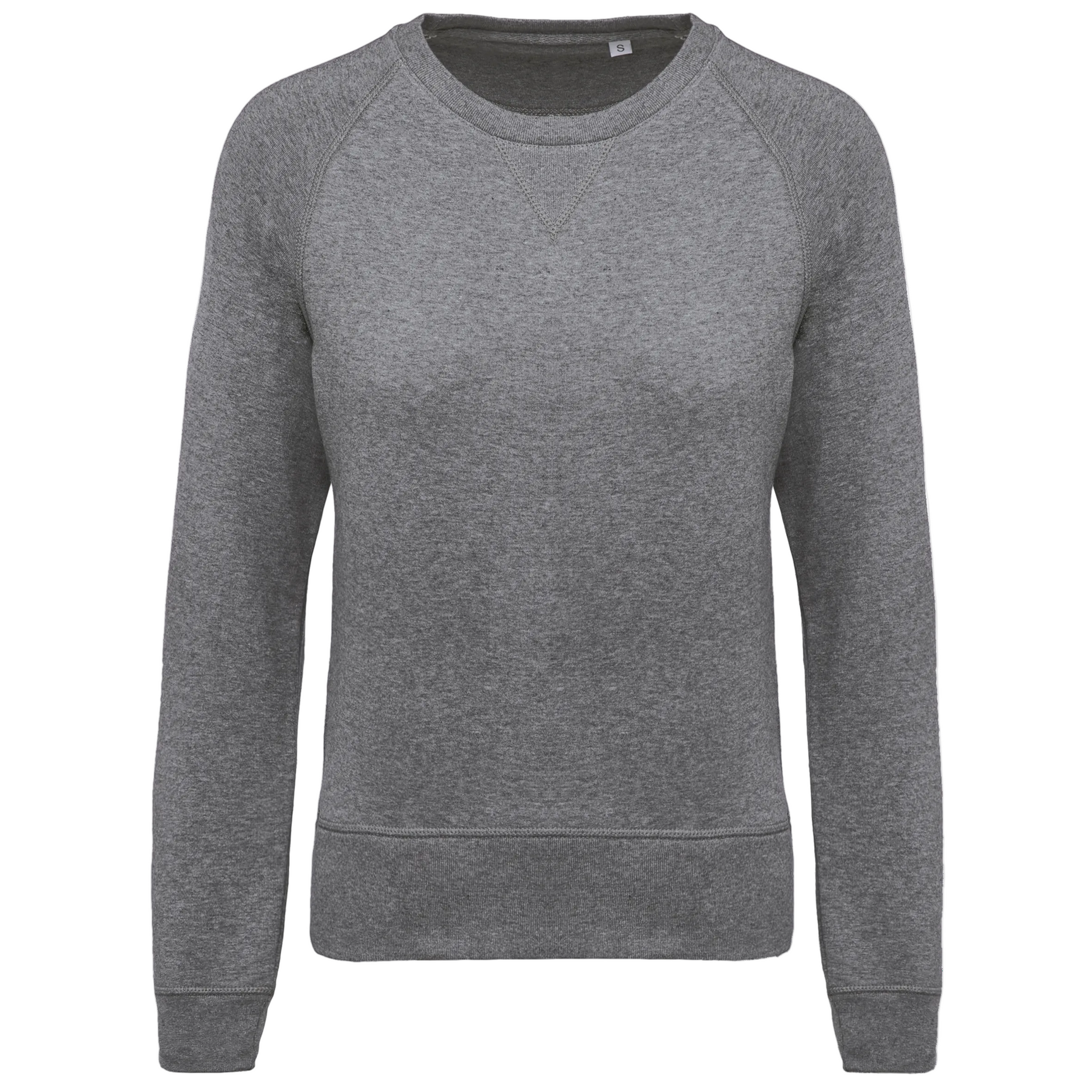 SWEAT-SHIRT BIO COL ROND MANCHES RAGLAN FEMME - K481 TOPTEX-BLACK