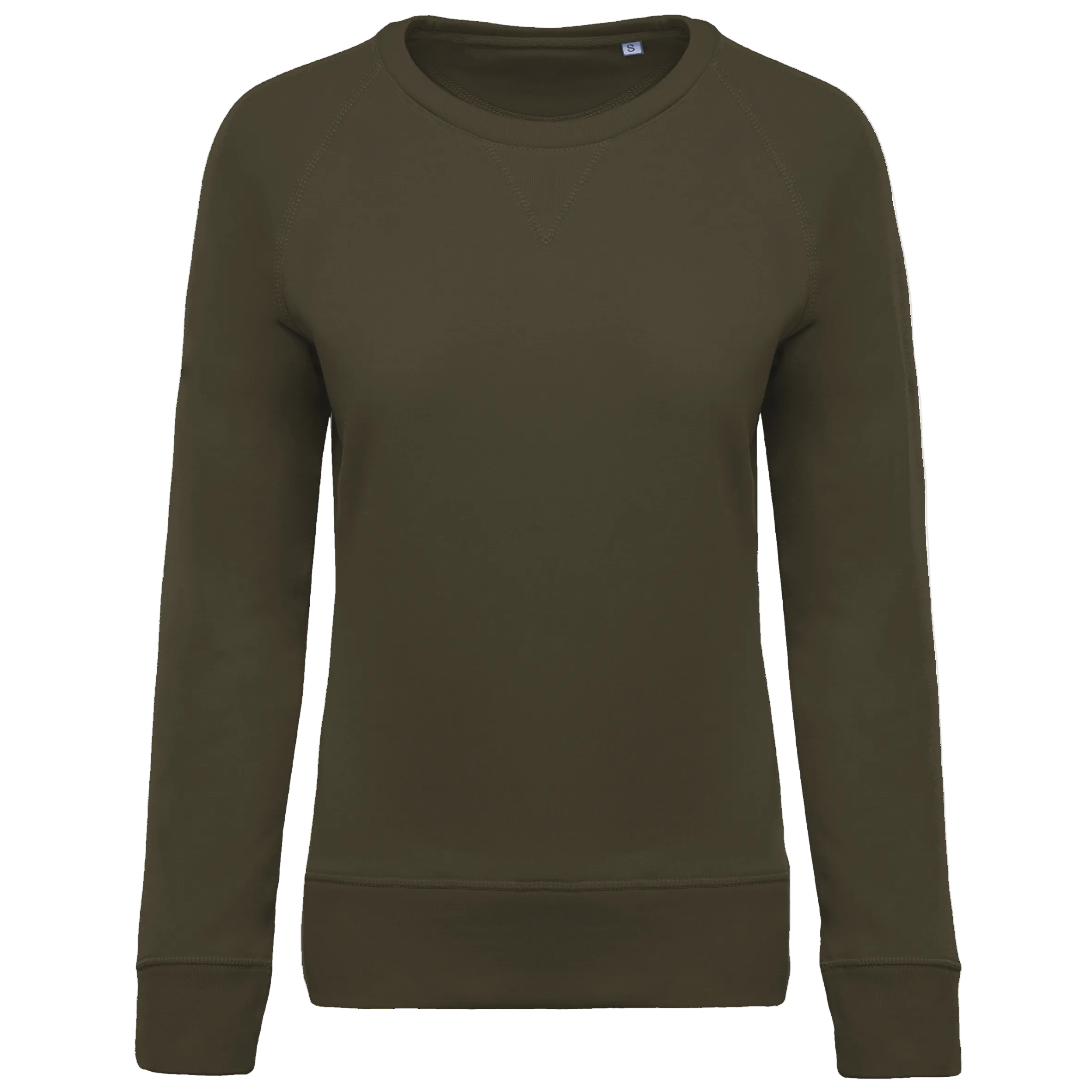 Image of SWEAT-SHIRT BIO COL ROND MANCHES RAGLAN FEMME - K481 TOPTEX-BLACK
