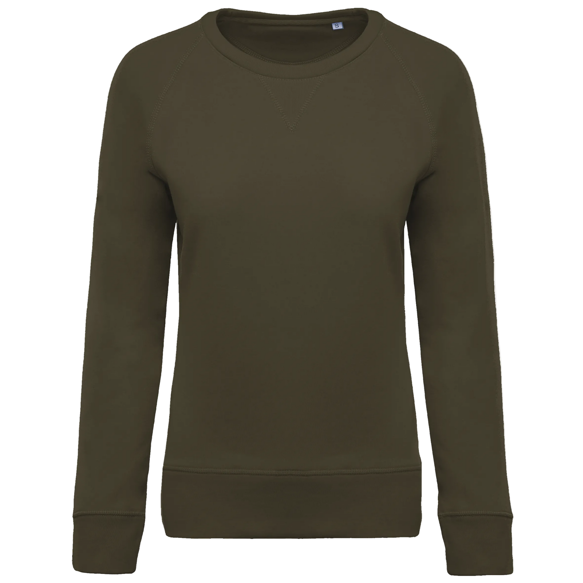 SWEAT-SHIRT BIO COL ROND MANCHES RAGLAN FEMME - K481 TOPTEX-BLACK