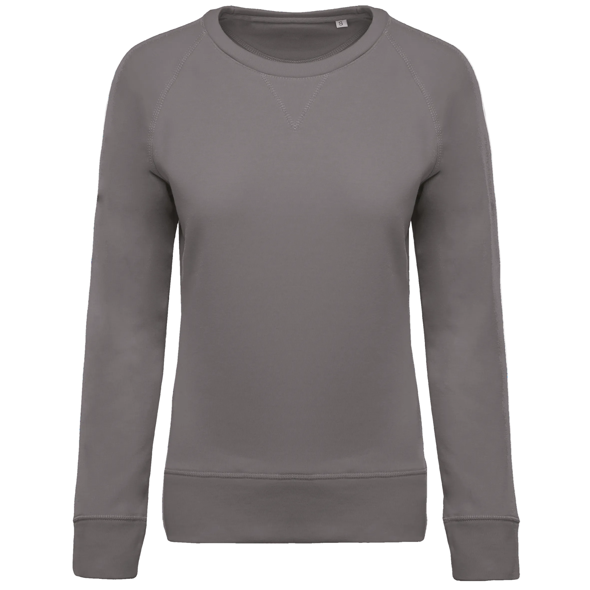 Image of SWEAT-SHIRT BIO COL ROND MANCHES RAGLAN FEMME - K481 TOPTEX-CLAY
