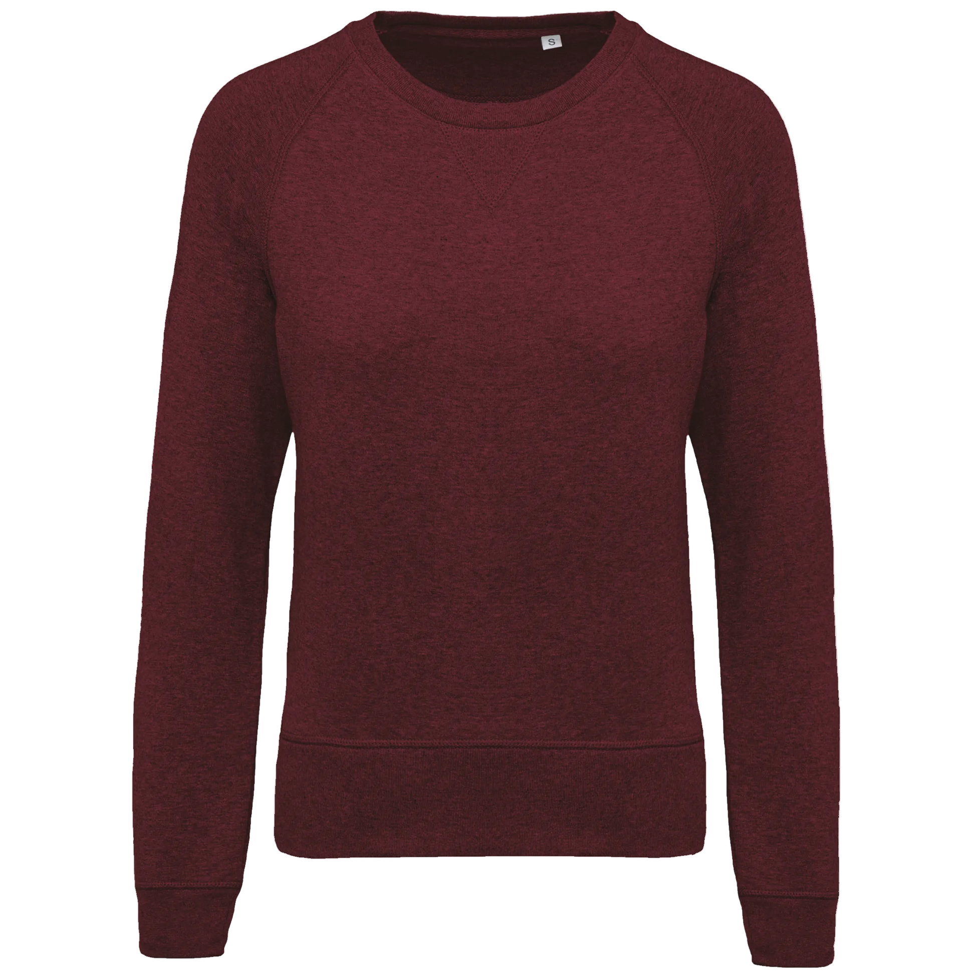 SWEAT-SHIRT BIO COL ROND MANCHES RAGLAN FEMME - K481 TOPTEX-FRENCH-NAVY-HEATHER