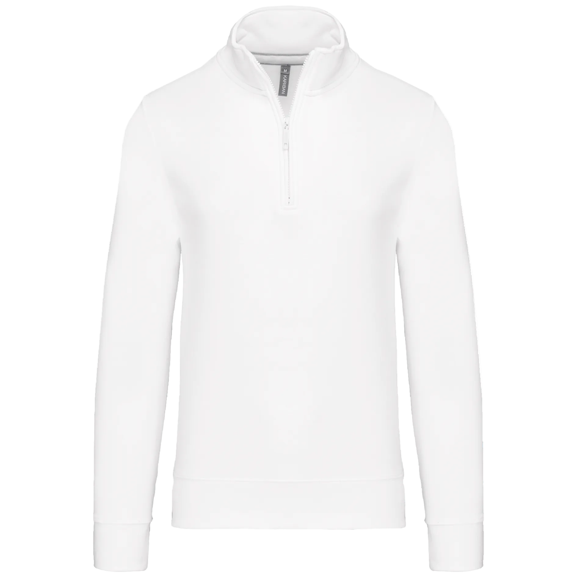SWEAT-SHIRT COL ZIPPÉ HOMME - K487 TOPTEX-WHITE