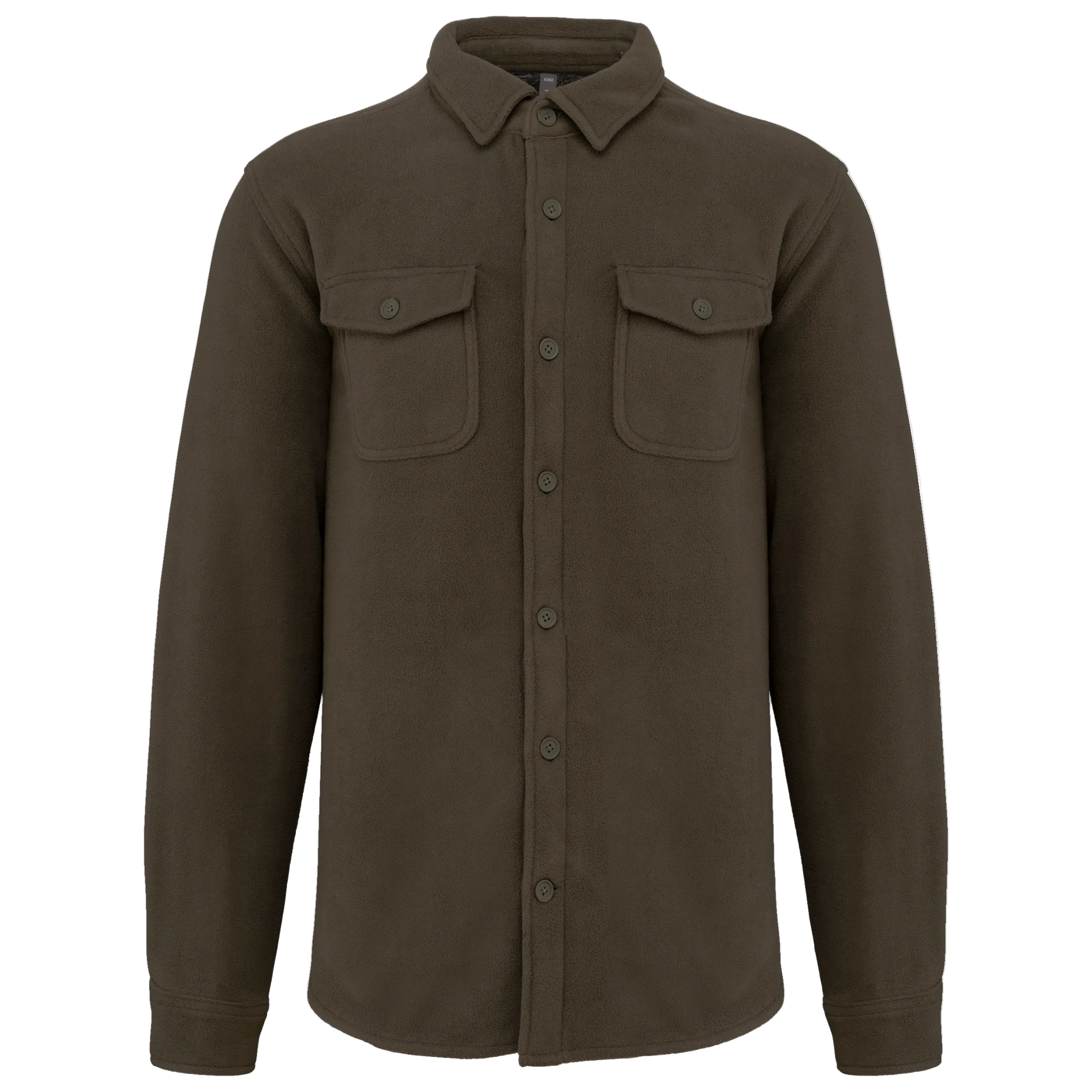 Image of SURCHEMISE POLAIRE DOUBLÉE SHERPA POLAIRE HOMME - K582 TOPTEX-DARK-KHAKI-STORM-GREY