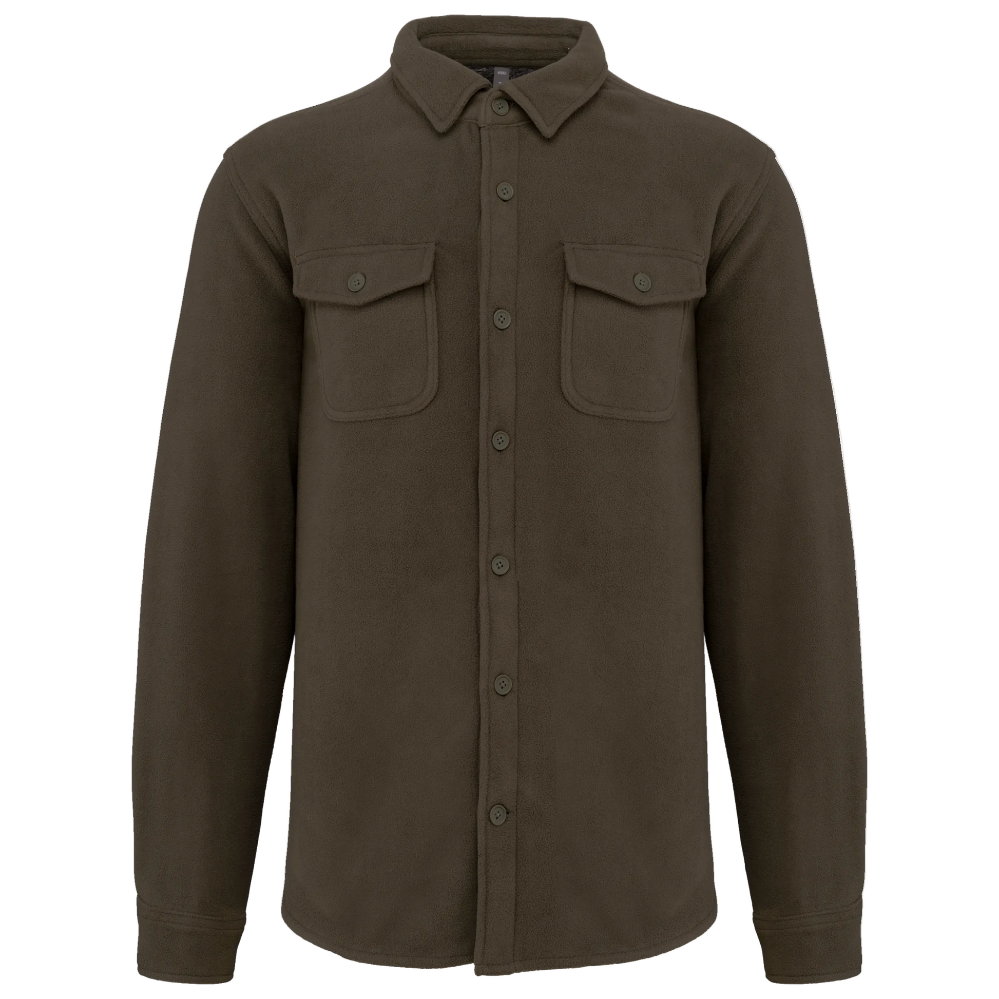 SURCHEMISE POLAIRE DOUBLÉE SHERPA POLAIRE HOMME - K582 TOPTEX-DARK-KHAKI-STORM-GREY