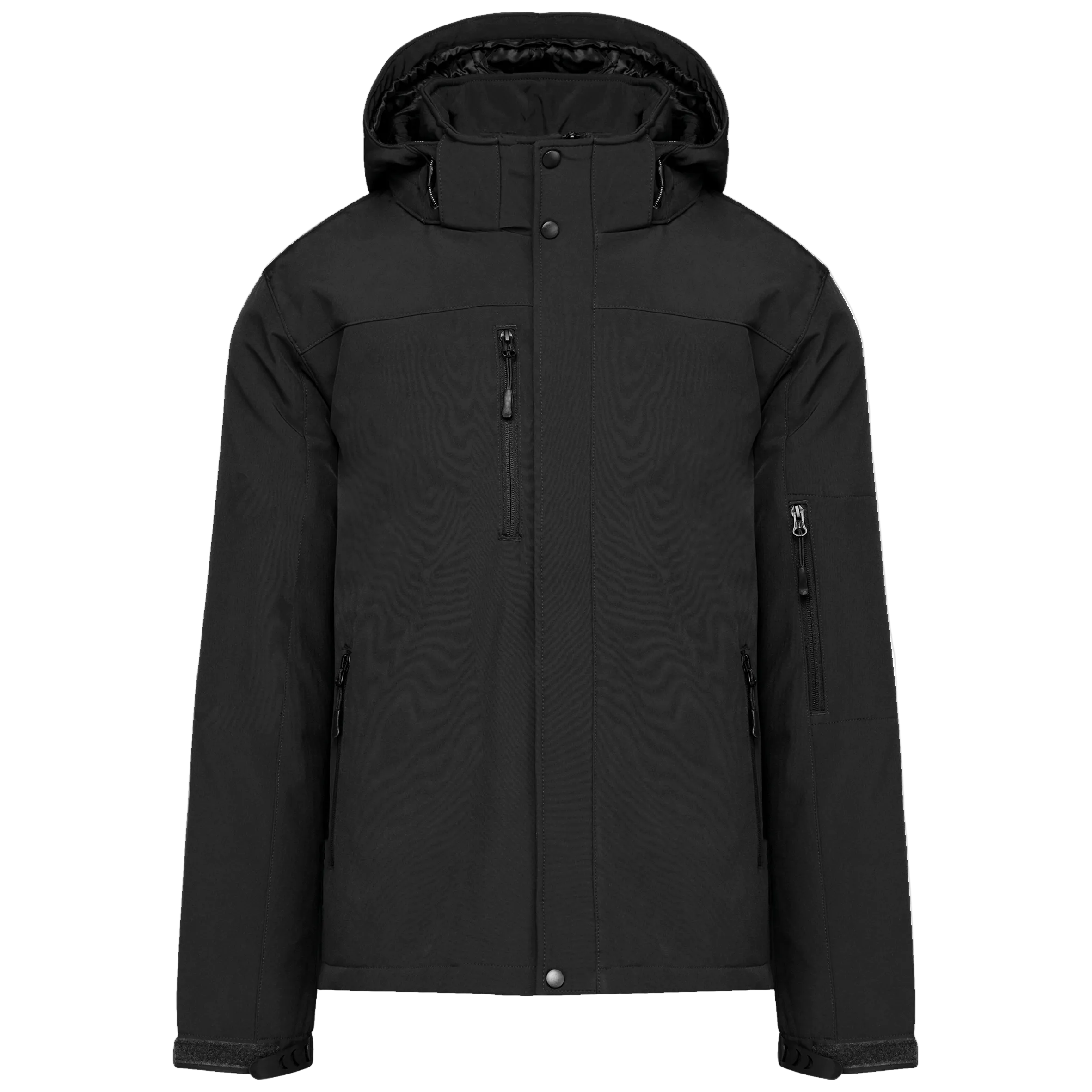 Image of PARKA SOFTSHELL DOUBLÉE CAPUCHE HOMME - K650 TOPTEX-BLACK