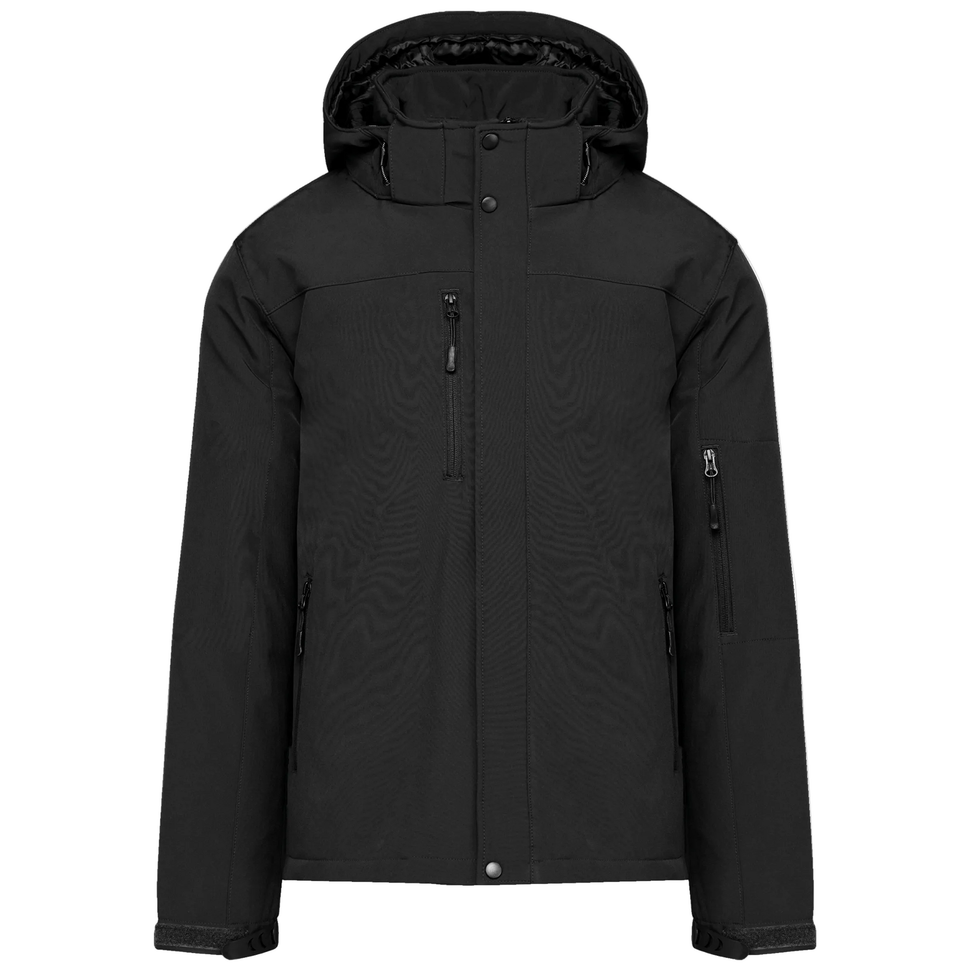 PARKA SOFTSHELL DOUBLÉE CAPUCHE HOMME - K650 TOPTEX-BLACK