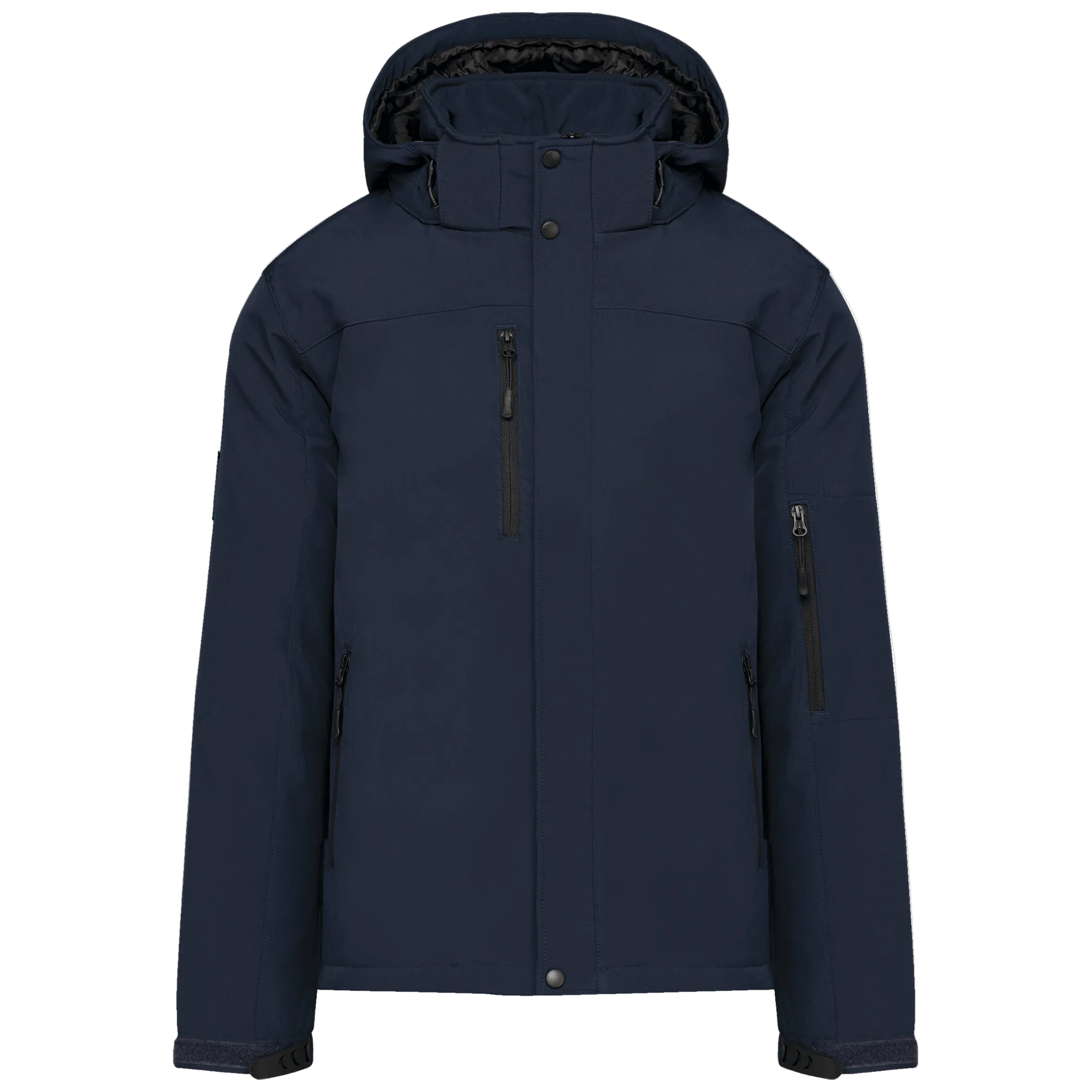 Image of PARKA SOFTSHELL DOUBLÉE CAPUCHE HOMME - K650 TOPTEX-BLACK