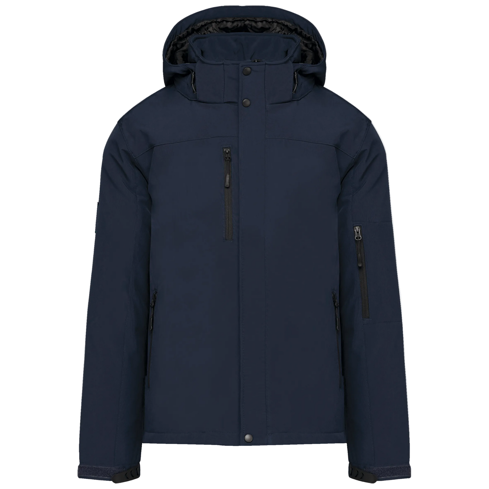 PARKA SOFTSHELL DOUBLÉE CAPUCHE HOMME - K650 TOPTEX-BLACK