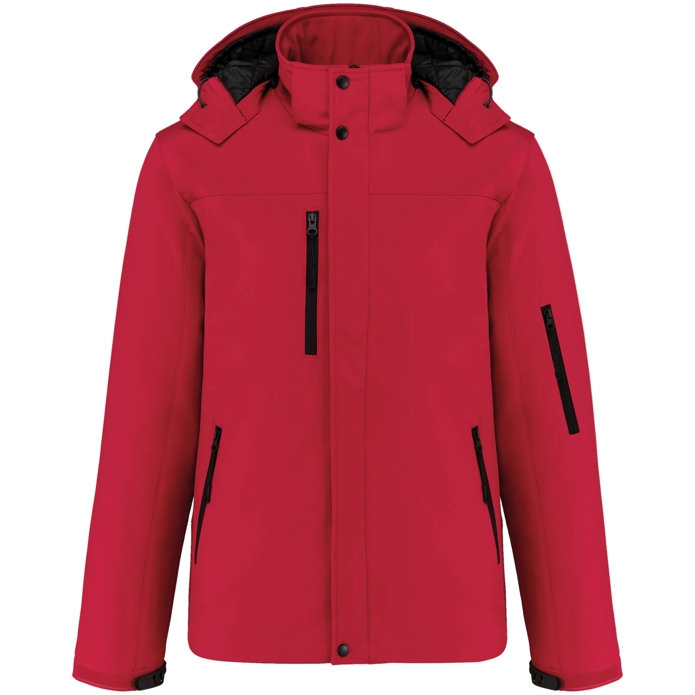 Image of PARKA SOFTSHELL DOUBLÉE CAPUCHE HOMME - K650 TOPTEX-BLACK