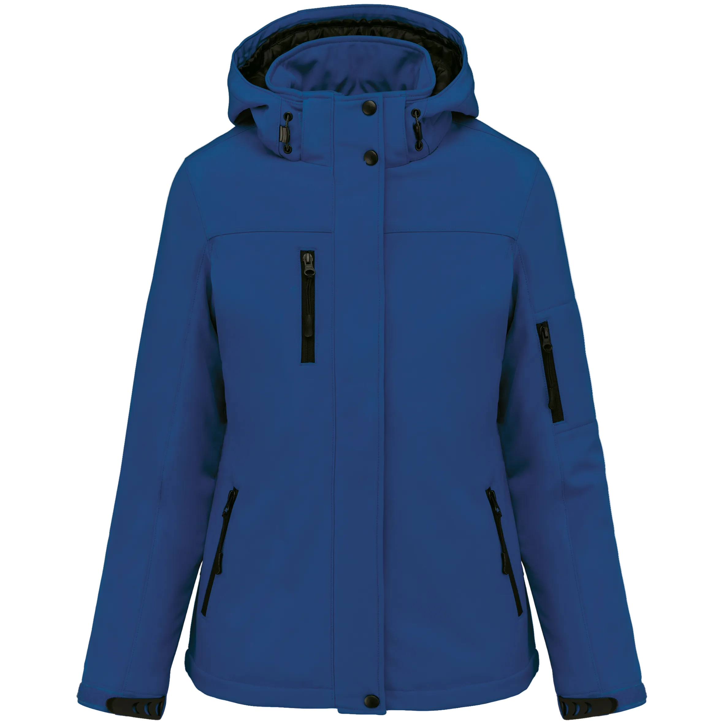 Image of PARKA SOFTSHELL DOUBLÉE CAPUCHE FEMME - K651 TOPTEX-BLACK