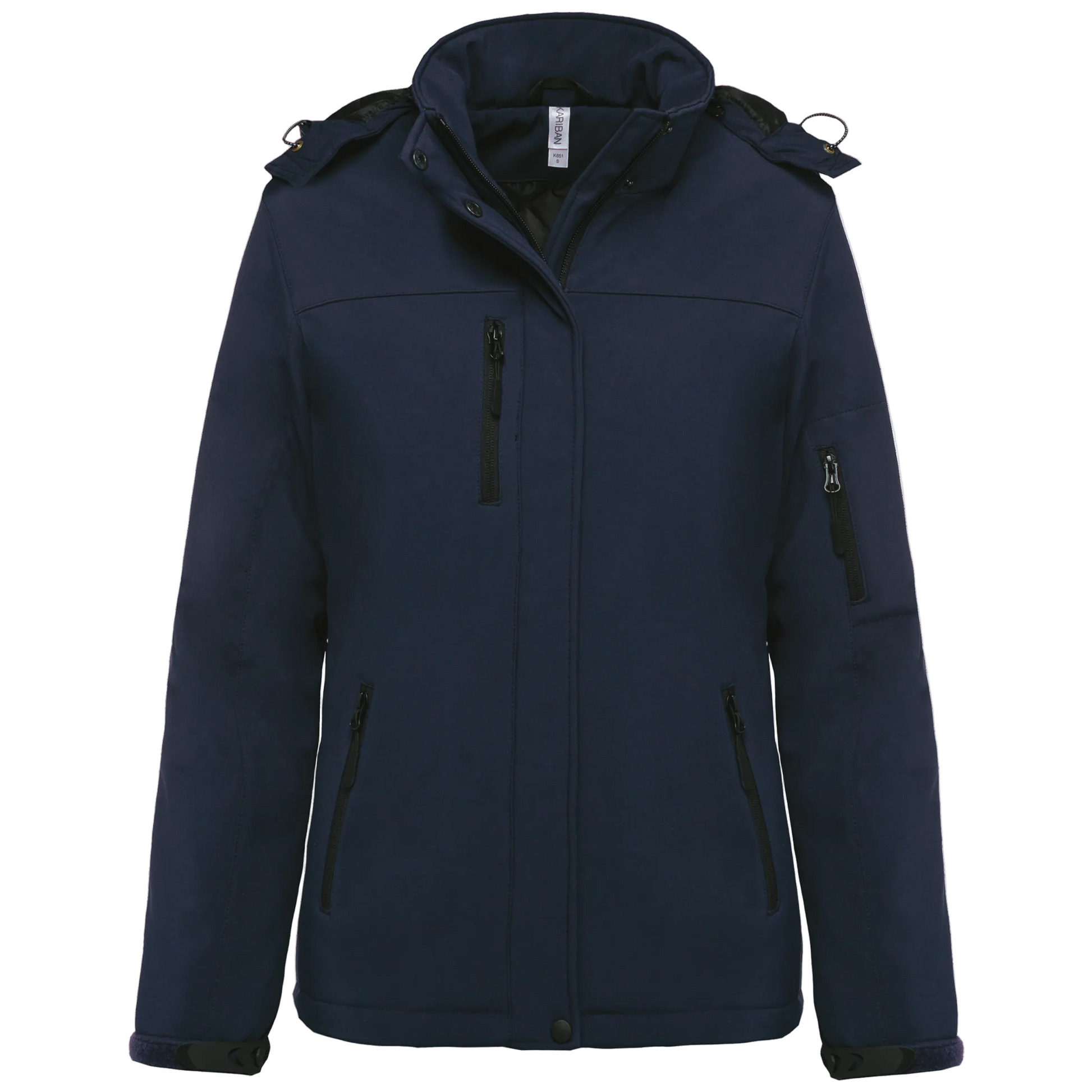 PARKA SOFTSHELL DOUBLÉE CAPUCHE FEMME - K651 TOPTEX-BLACK