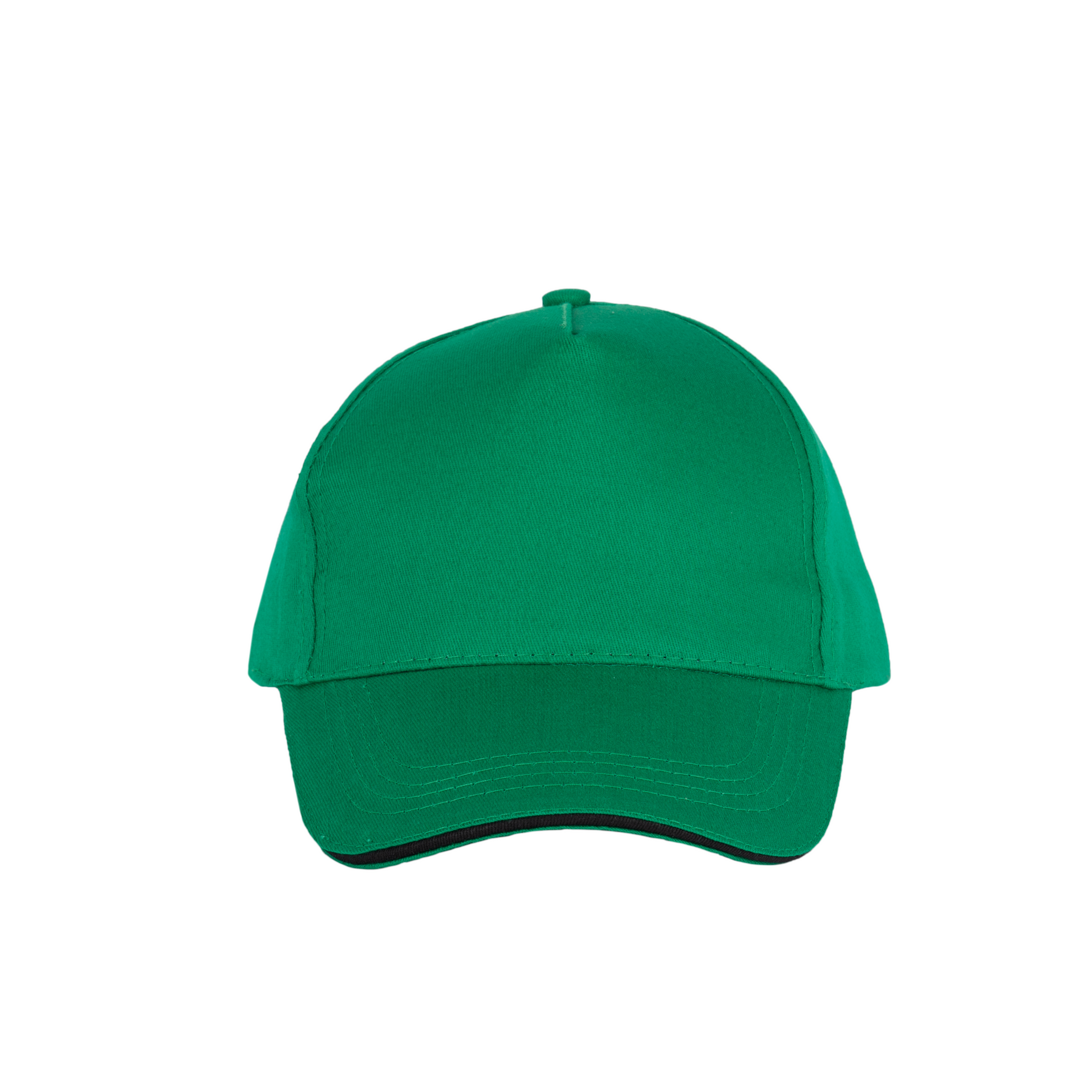 CASQUETTE SANDWICH CONTRASTÉ - 5 PANNEAUX - KP130 TOPTEX-KELLY-GREEN-BLACK