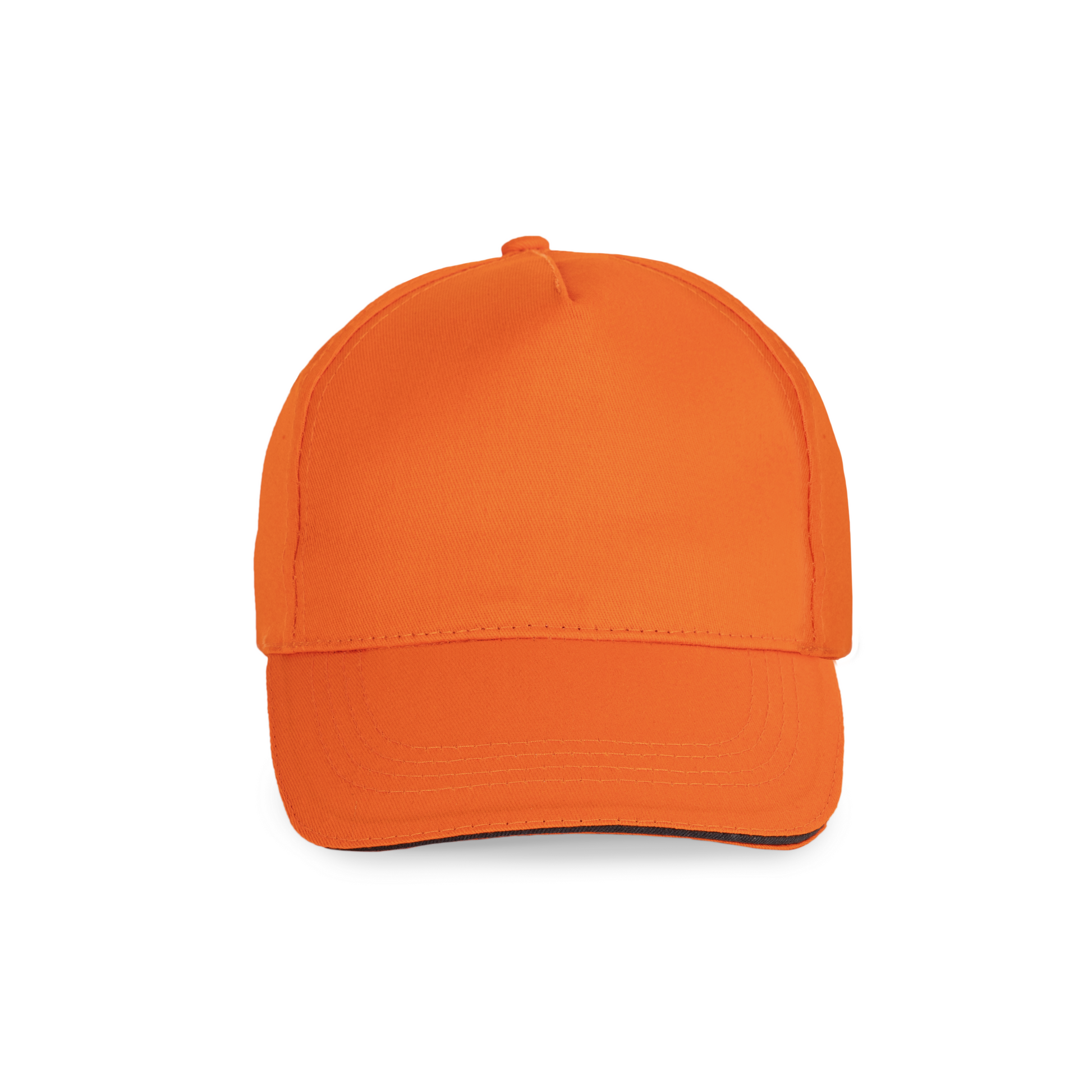 CASQUETTE SANDWICH CONTRASTÉ - 5 PANNEAUX - KP130 TOPTEX-ORANGE-DARK-GREY