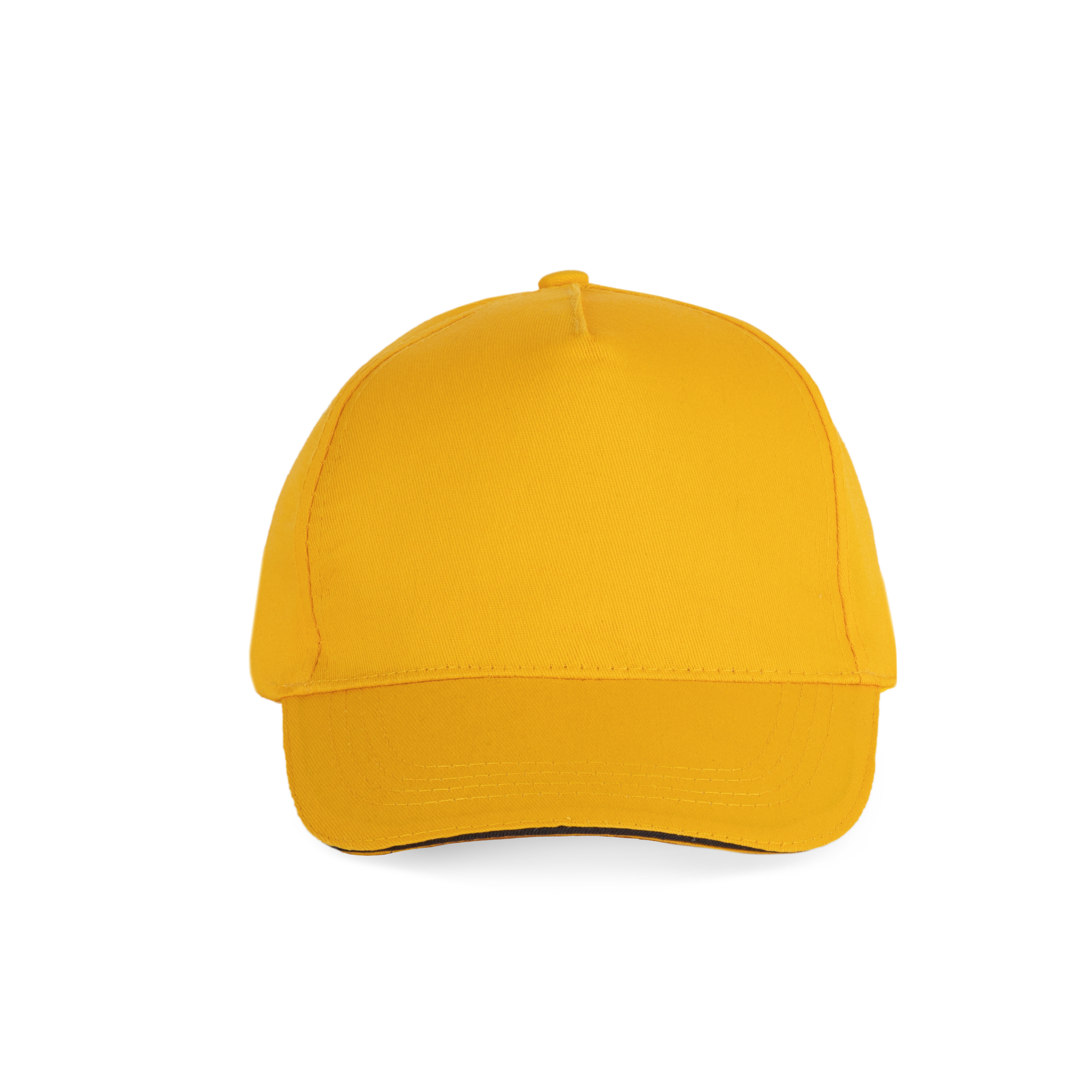 Image of CASQUETTE SANDWICH CONTRASTÉ - 5 PANNEAUX - KP130 TOPTEX-YELLOW-DARK-GREY