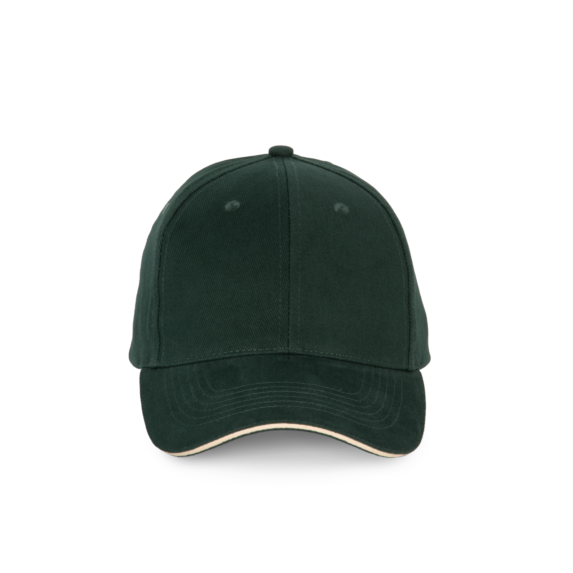 CASQUETTE SANDWICH CONTRASTÉ - 6 PANNEAUX - KP185 TOPTEX-FOREST-GREEN-BEIGE