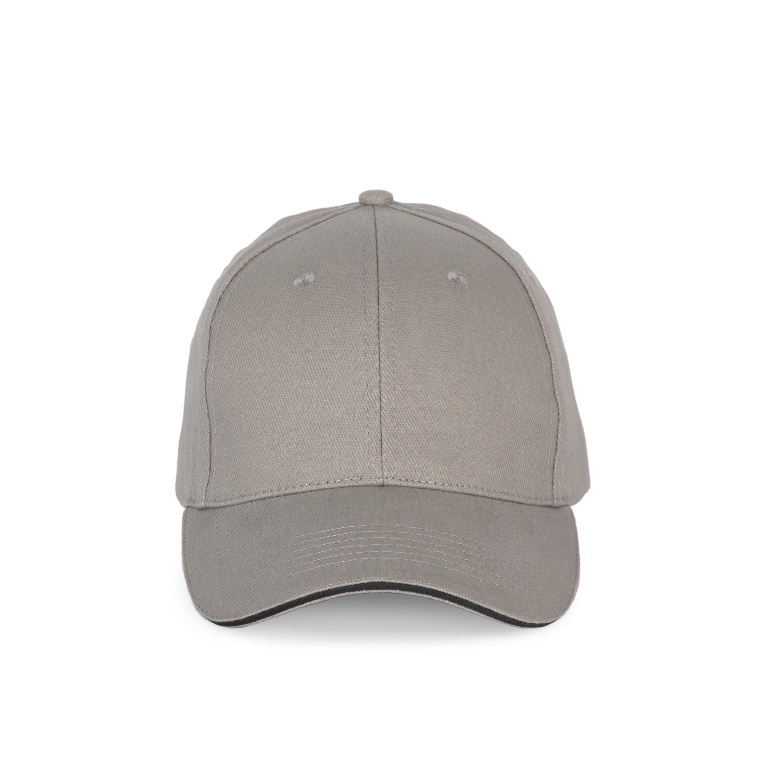 Image of CASQUETTE SANDWICH CONTRASTÉ - 6 PANNEAUX - KP185 TOPTEX-LIGHT-GREY-DARK-GREY