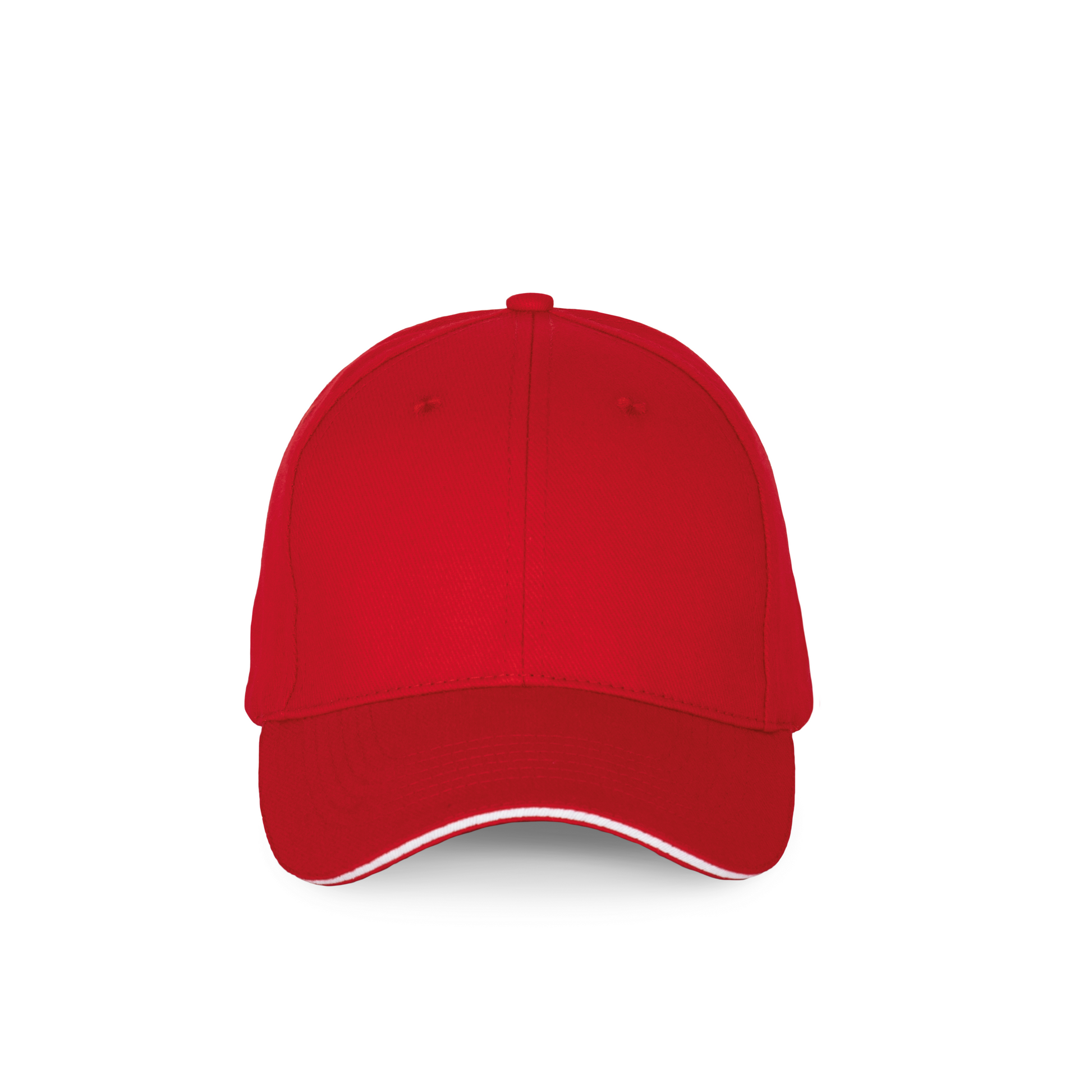 CASQUETTE SANDWICH CONTRASTÉ - 6 PANNEAUX - KP185 TOPTEX-RED-WHITE