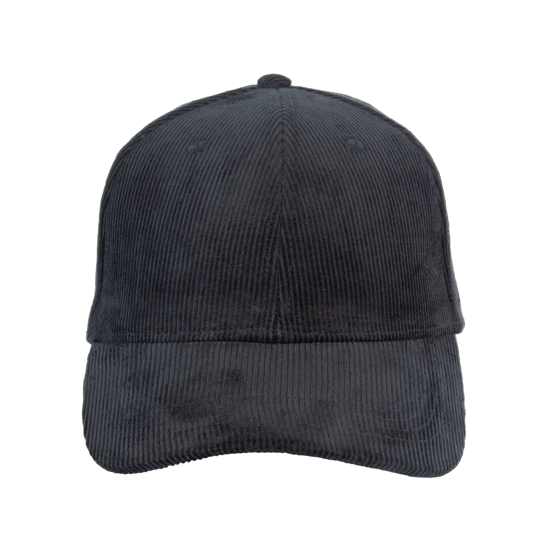 CASQUETTE ÉCORESPONSABLE EN VELOURS CÔTELÉ 6 PANNEAUX UNISEXE - NS016 TOPTEX-BLACK