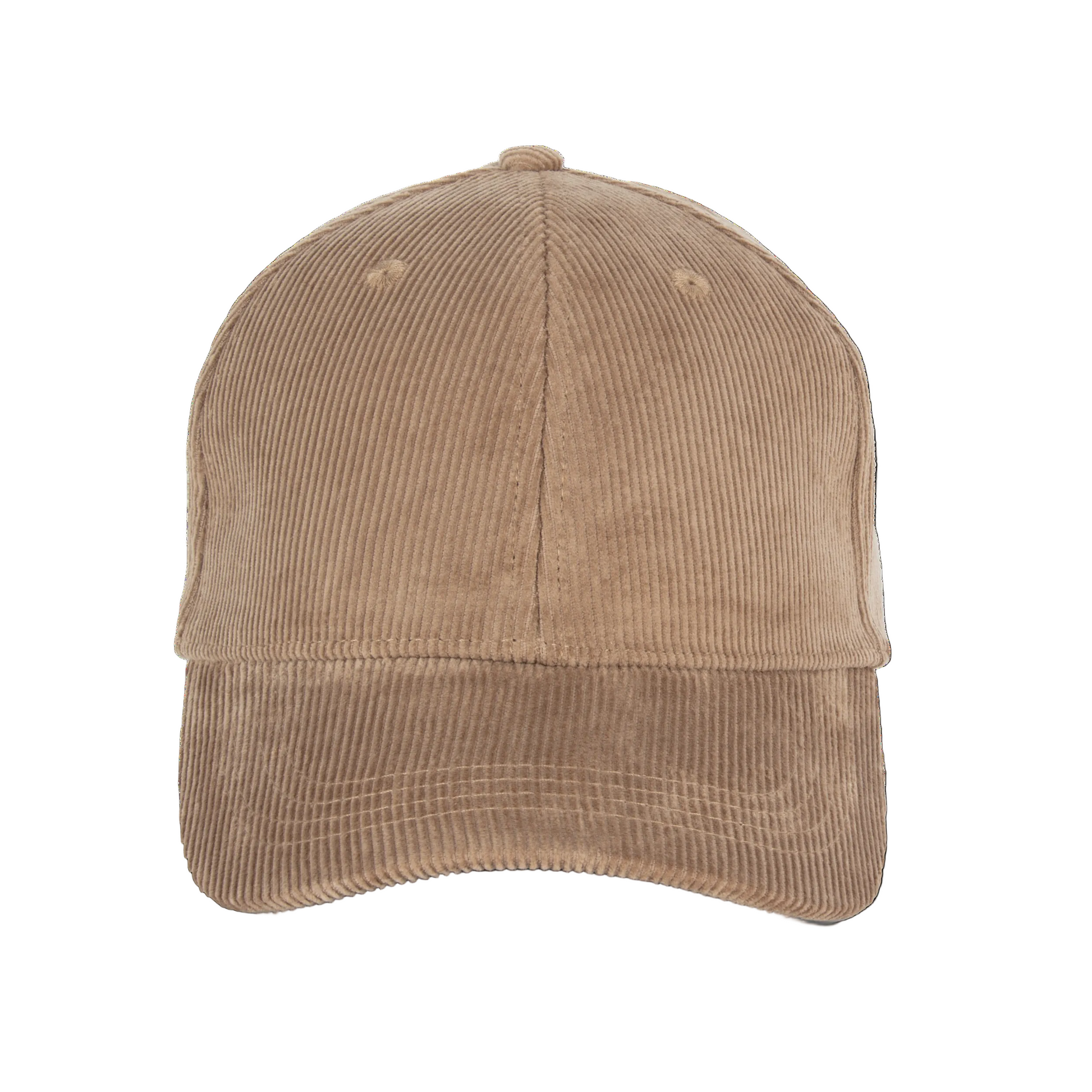 CASQUETTE ÉCORESPONSABLE EN VELOURS CÔTELÉ 6 PANNEAUX UNISEXE - NS016 TOPTEX-DARK-CAMEL